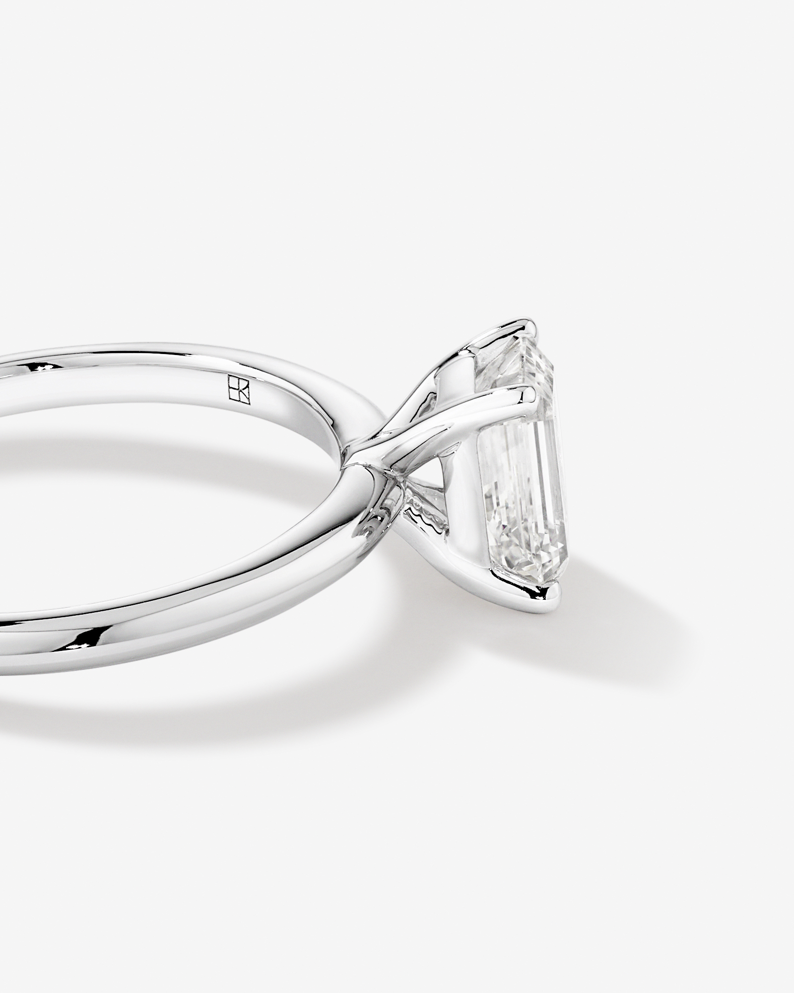 1.25 Carat TW Emerald Cut Laboratory-Grown Diamond Solitaire Engagement Ring 14kt White Gold