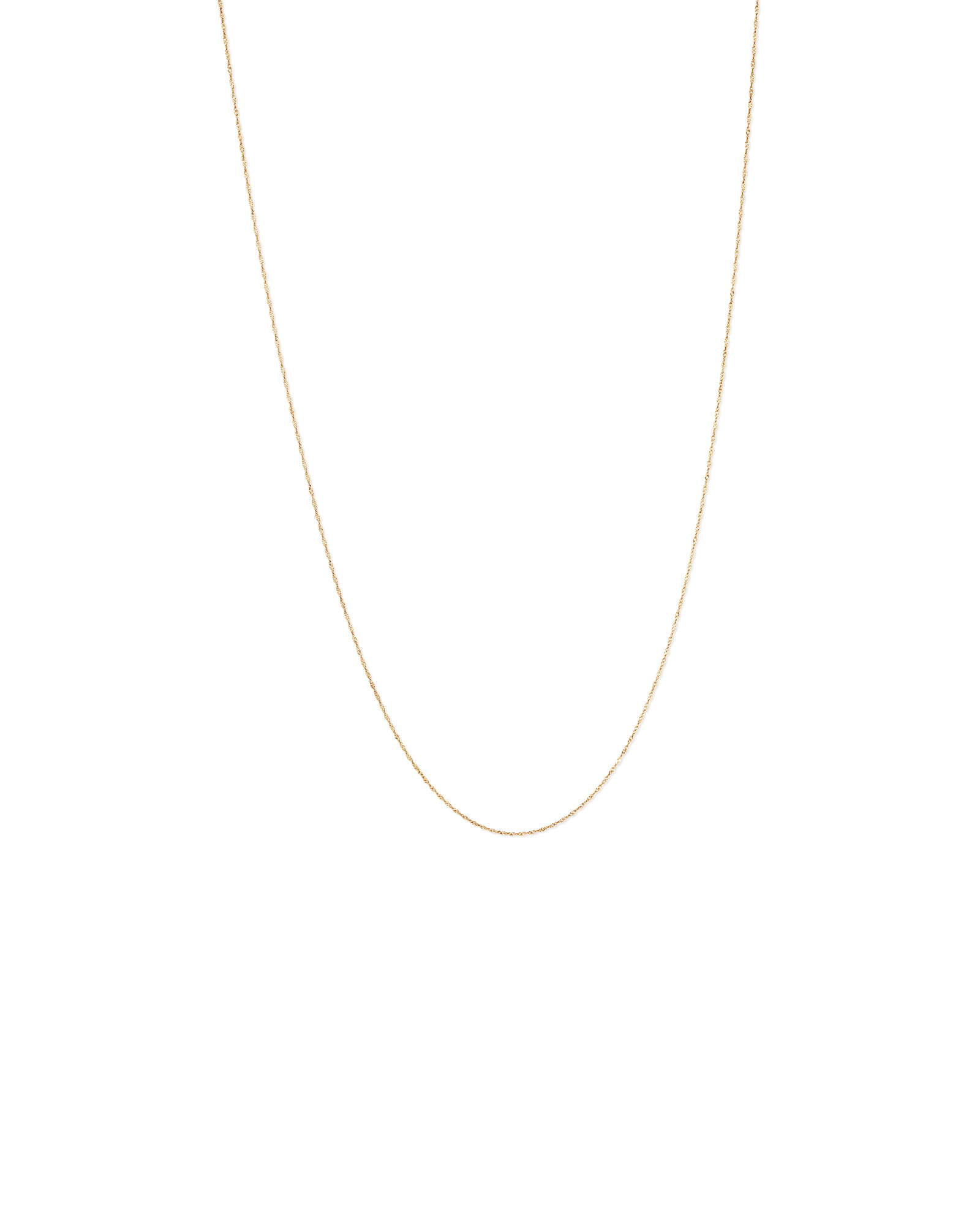 50cm (20") 1mm Width Singapore Chain in 10kt Yellow Gold