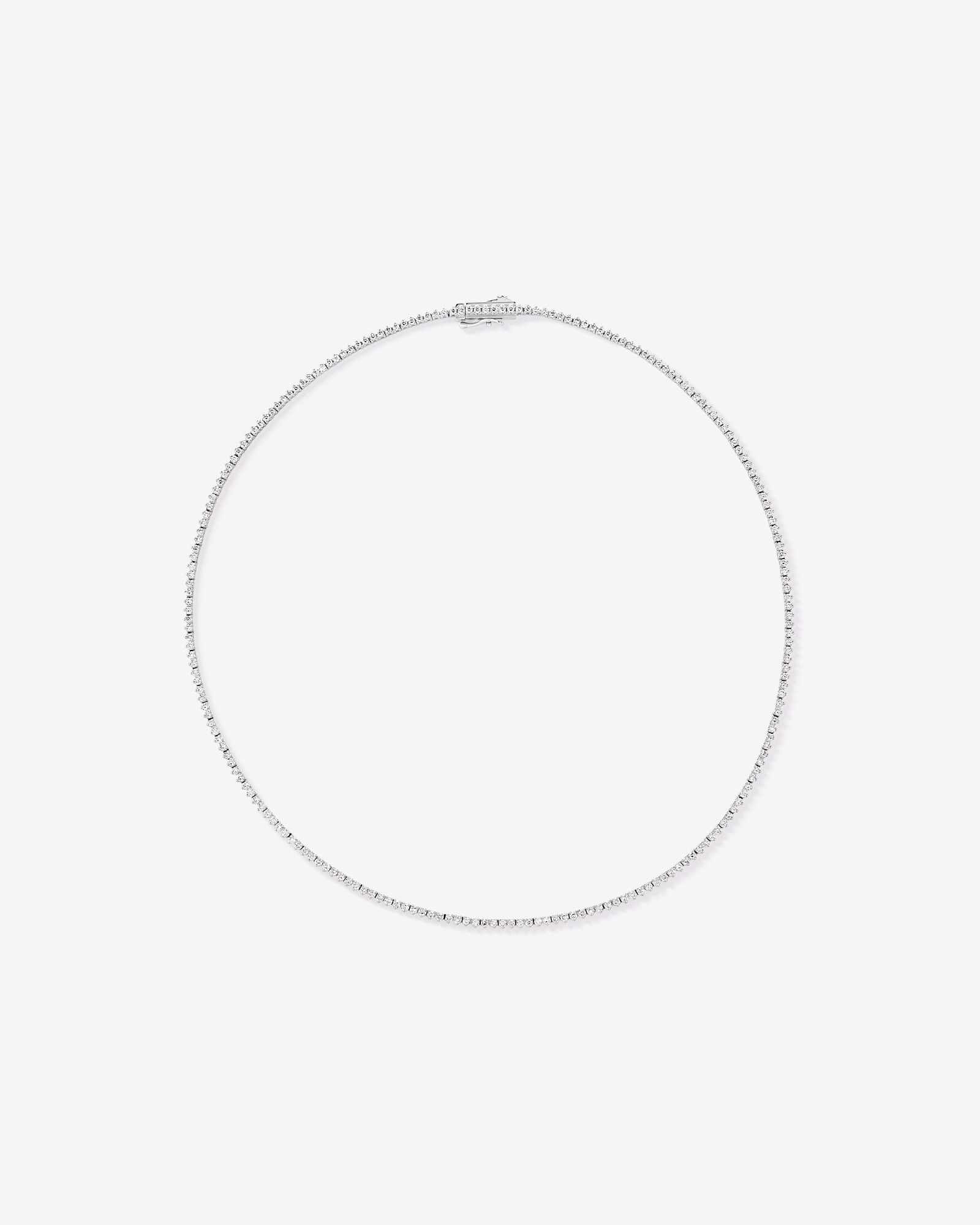 3.00TW Lab Diamond Tennis Necklace in Silver