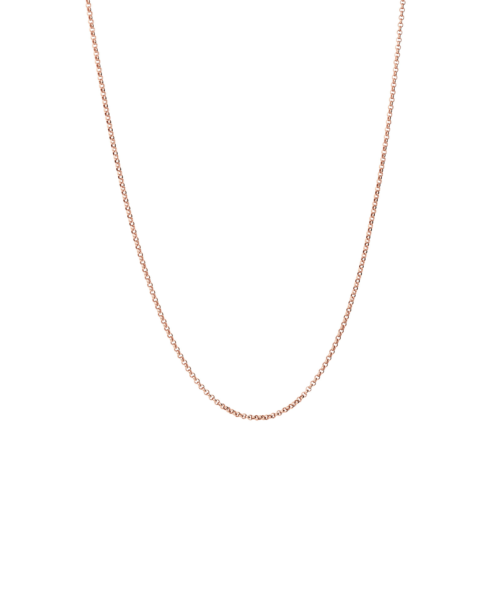 Chaîne belcher creuse en or rose 10 K, 50 cm