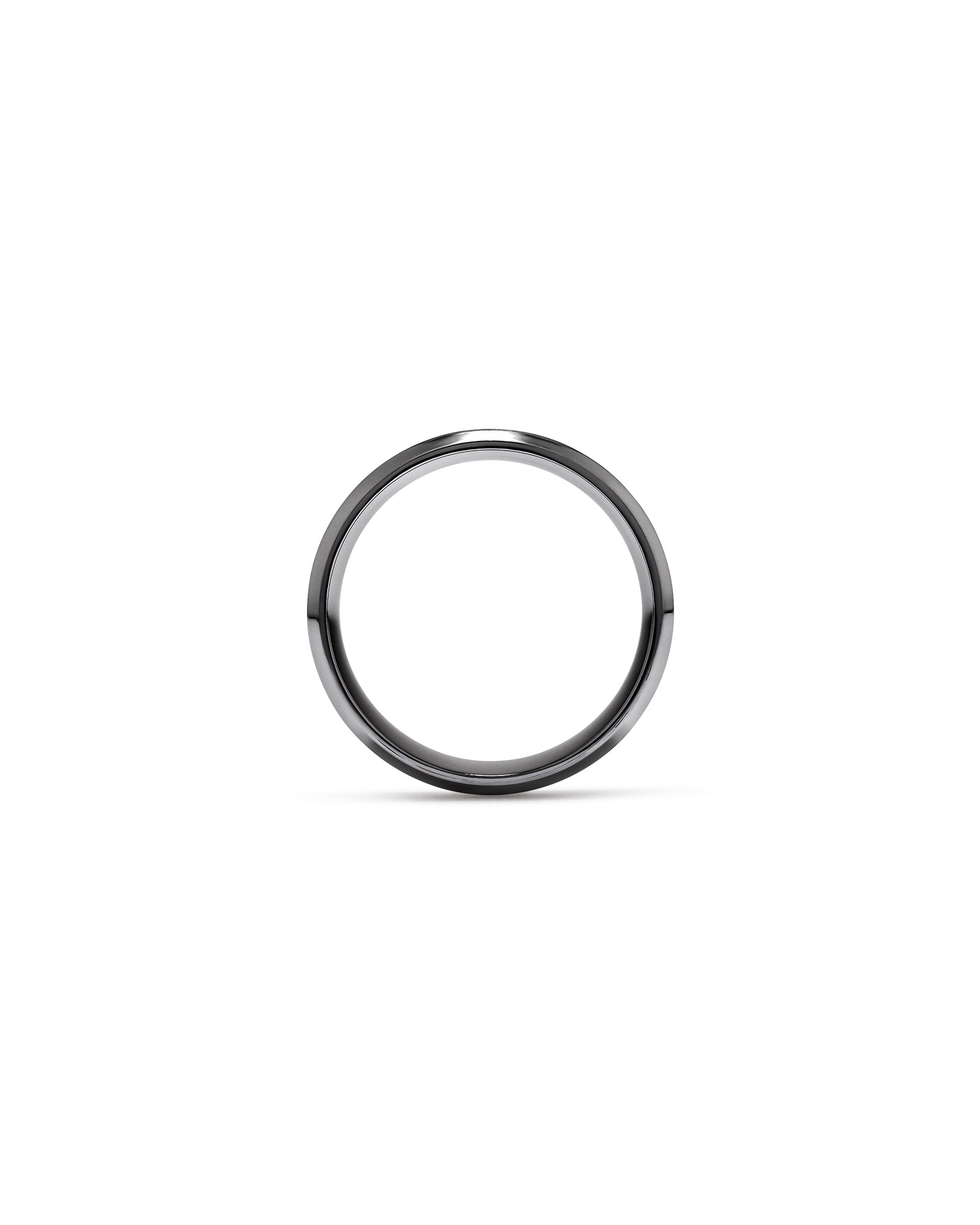 8mm Brushed Dome Wedding Band in Tantalum and 10kt White Gold
