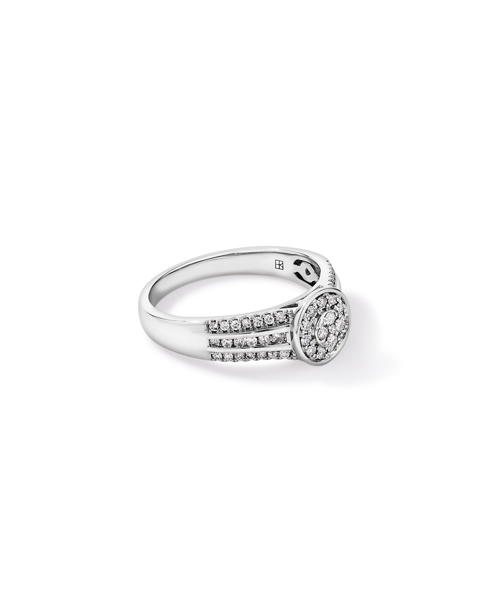 Carat TW Round Diamond Cluster Ring Sterling Silver