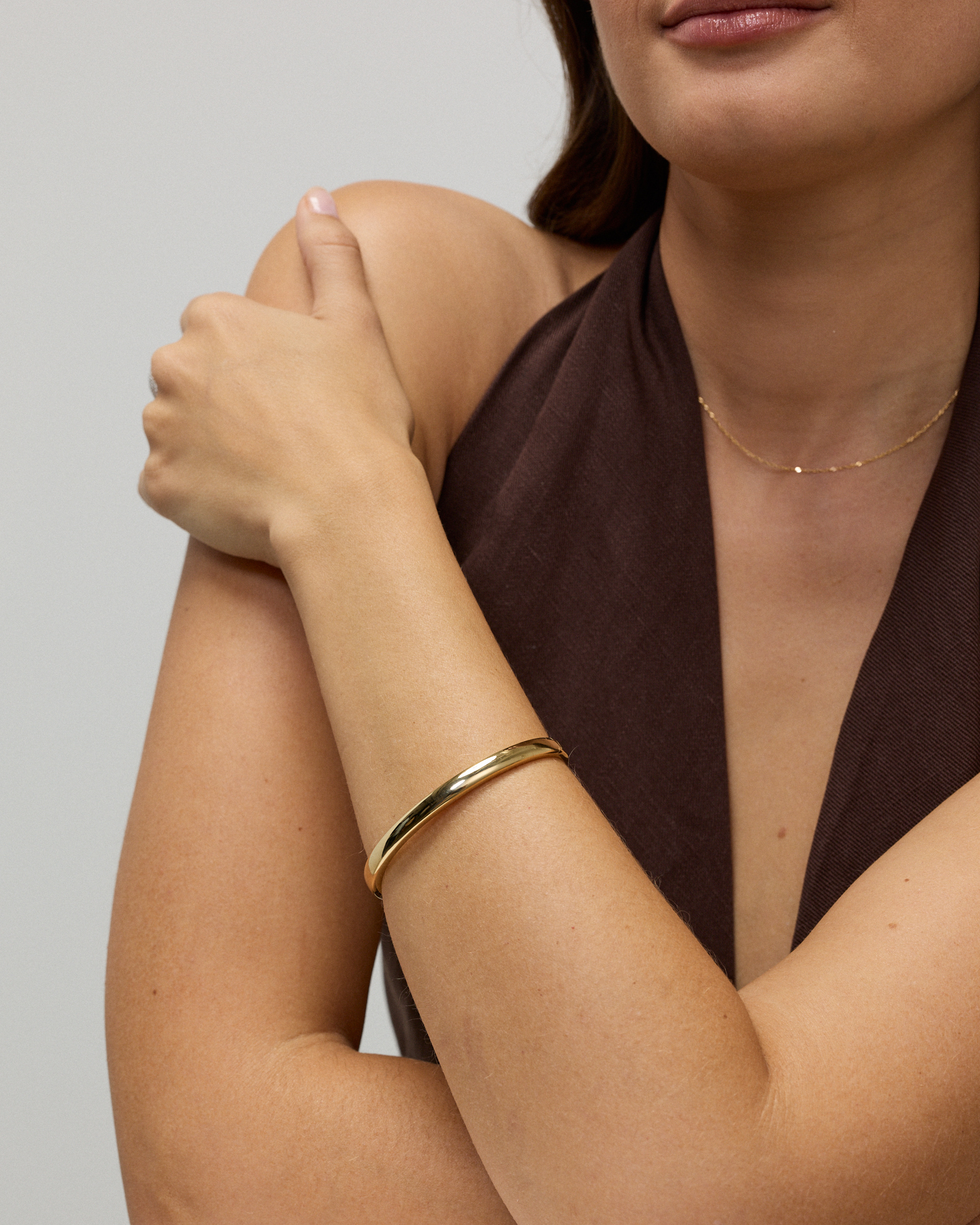62mm Classic Polished Hinged Bangle in 18kt Vermeil