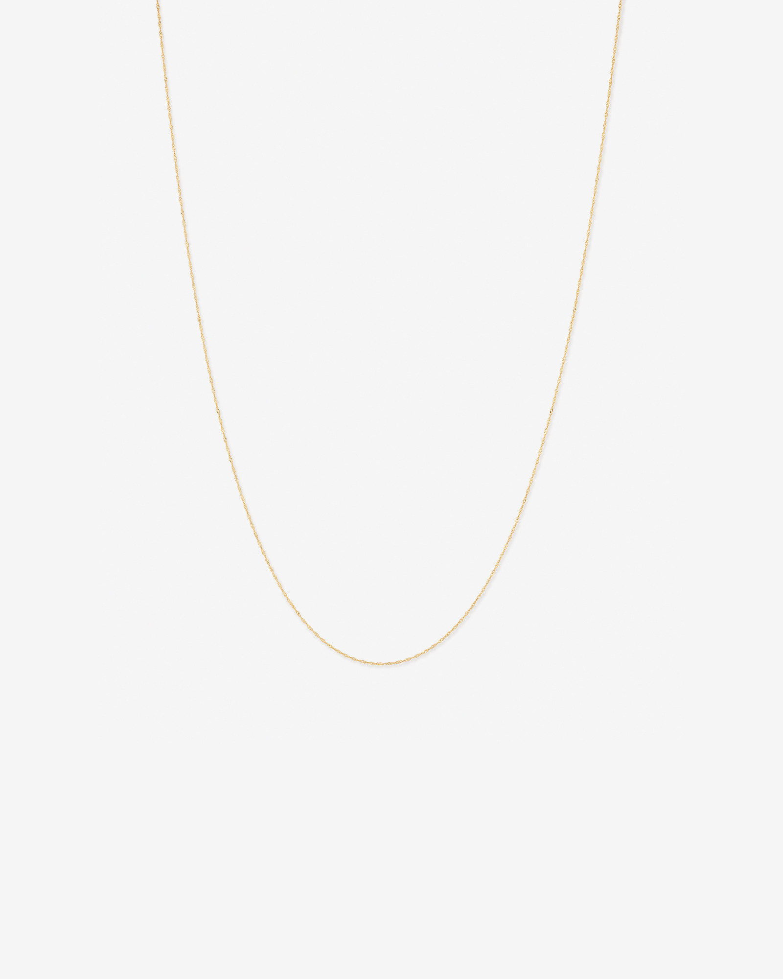 Chaîne Singapour de 50 cm de largeur en or jaune 10 K