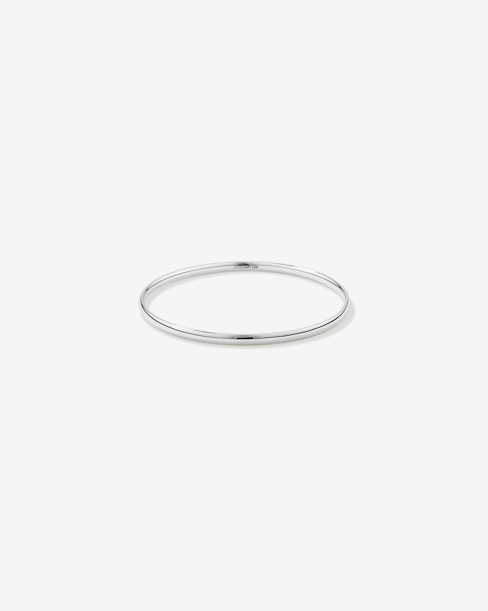 3.7mm Solid Round Bangle in Sterling Silver