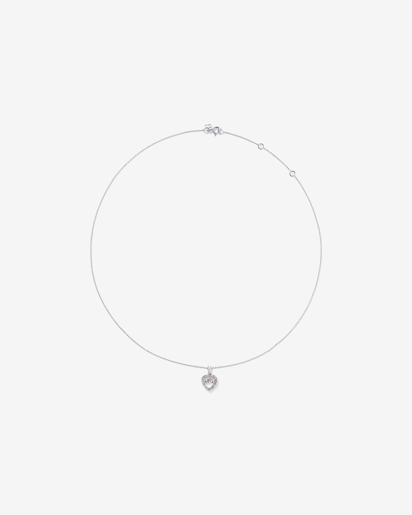 Lume Lab Heart Pendant with 0.37 Carat TW of Laboratory-Grown Diamonds in Sterling Silver