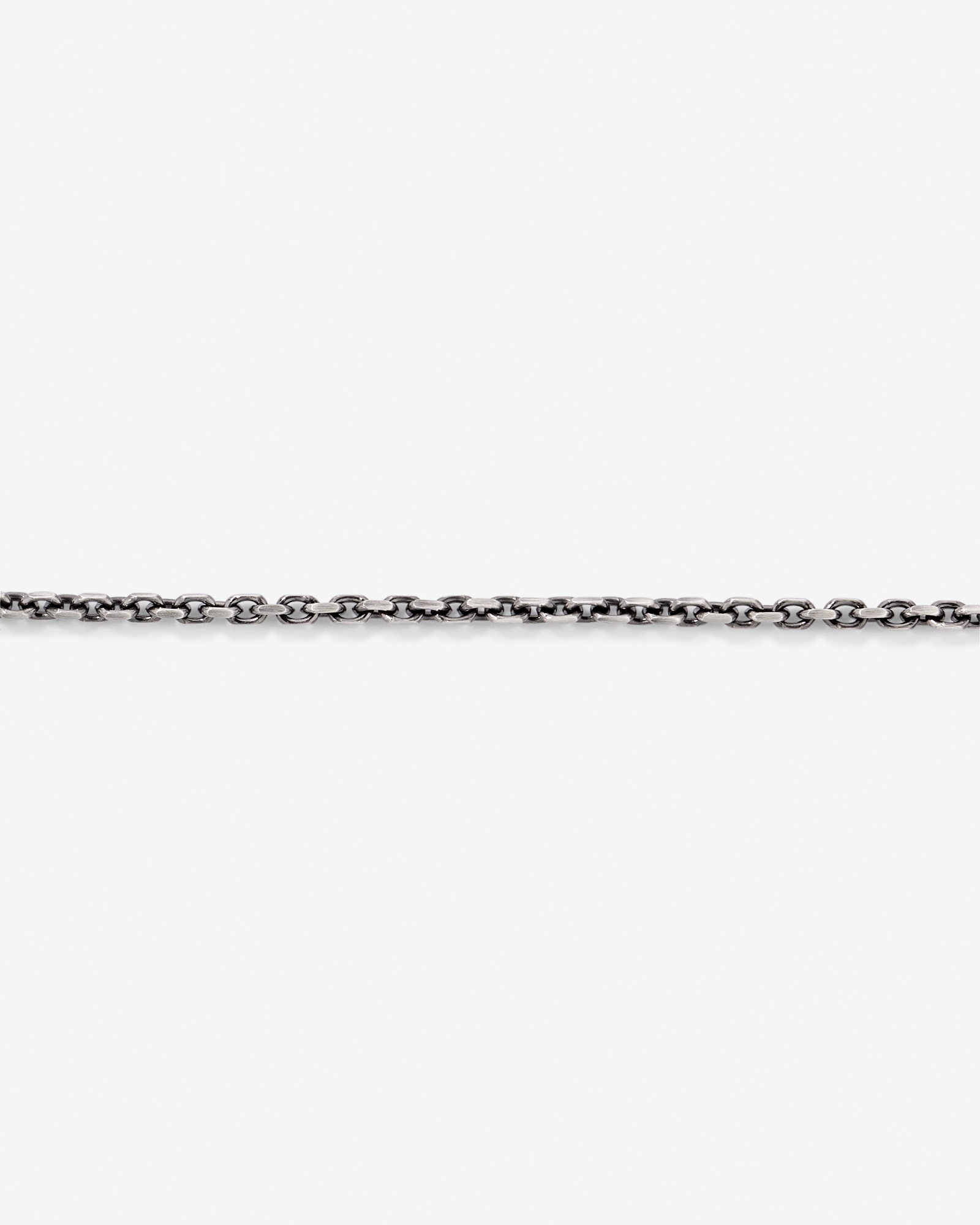 Chaîne Forzatina oxydée en argent sterling, 60 cm (24 po), largeur 0,8 mm