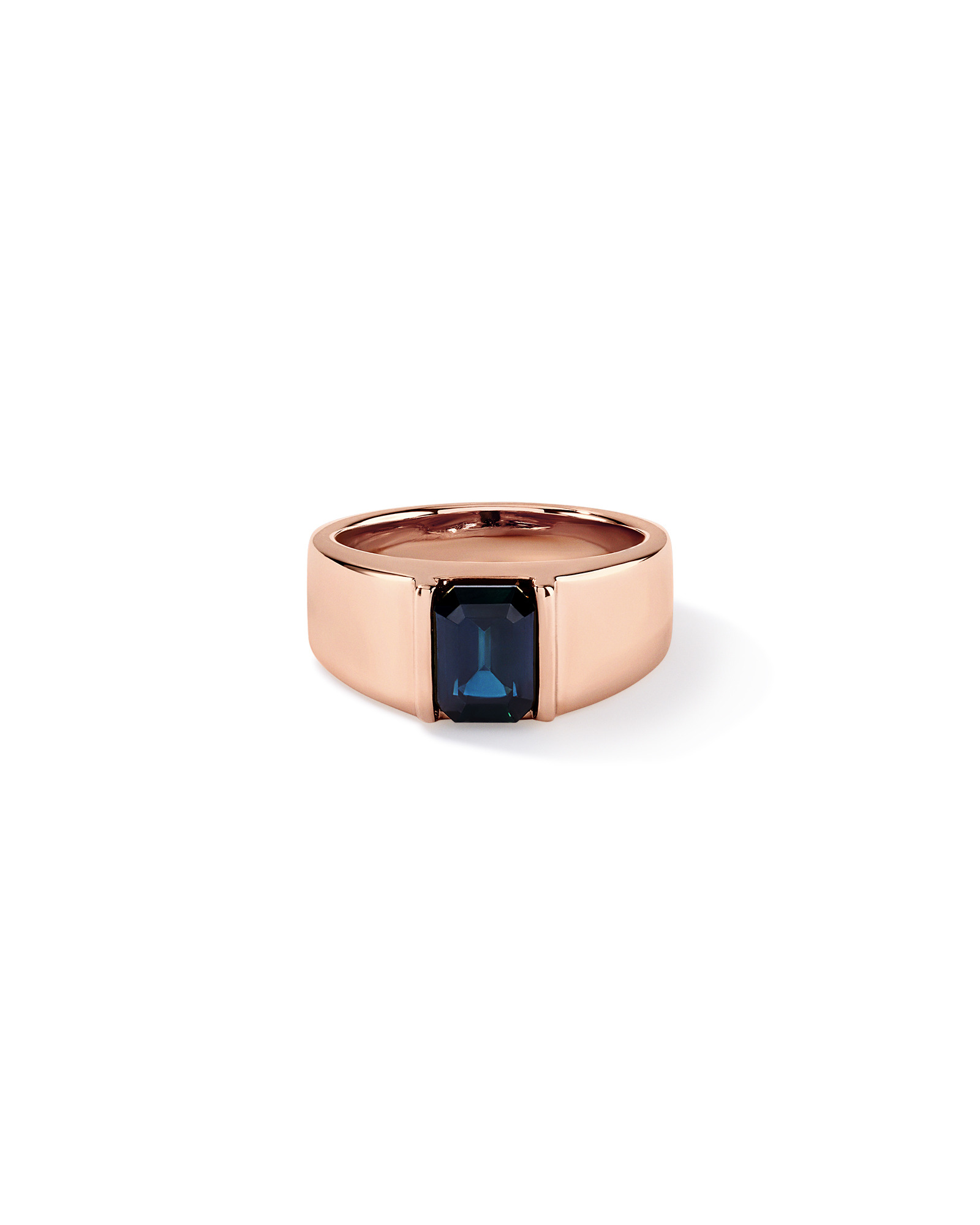 Australian Parti Sapphire Wide-Band Ring 10kt Rose Gold
