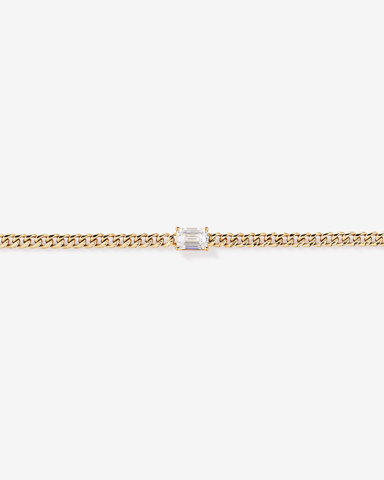 1.00TW Emerald Cut Lab Diamond Bracelet in 10kt Gold