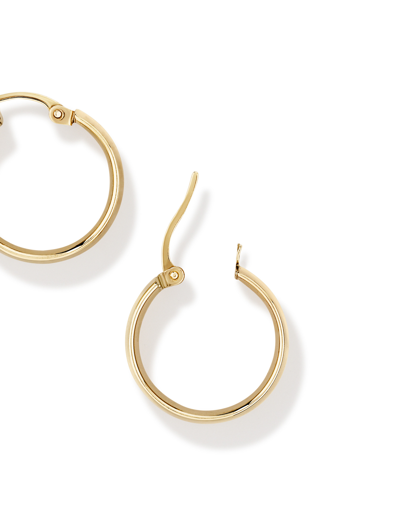 15mm Hoop Earrings 10kt Yellow Gold