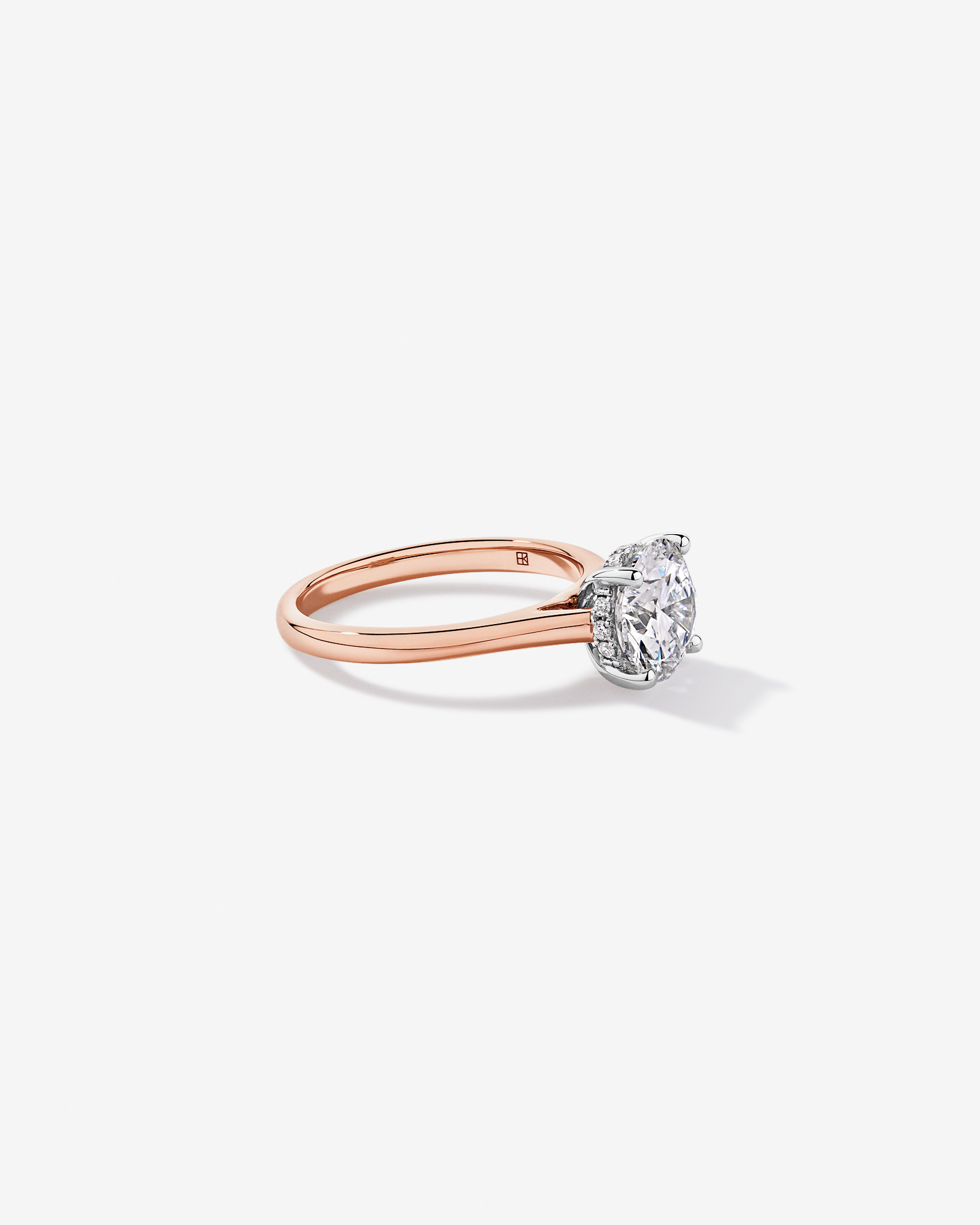 2.32TW Round Brilliant Laboratory-Grown Diamond Solitaire Ring 14kt Rose and White Gold