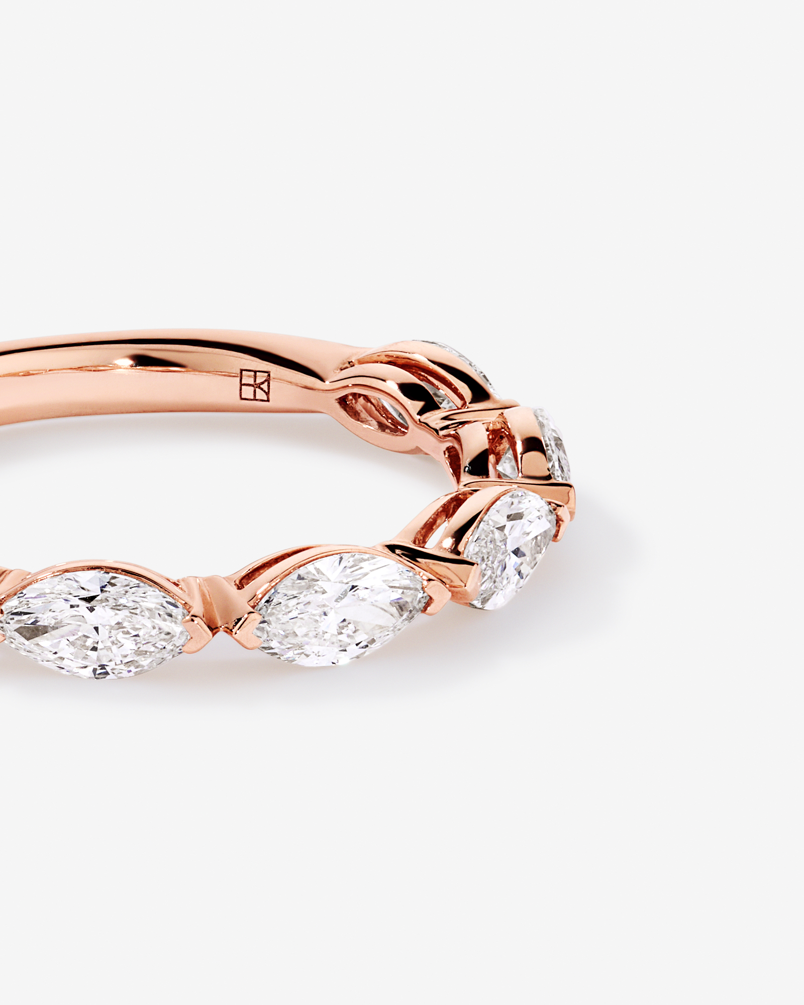 1.40 Carat TW East-West Marquise Laboratory-Grown Diamond Wedding Ring 14kt Rose Gold