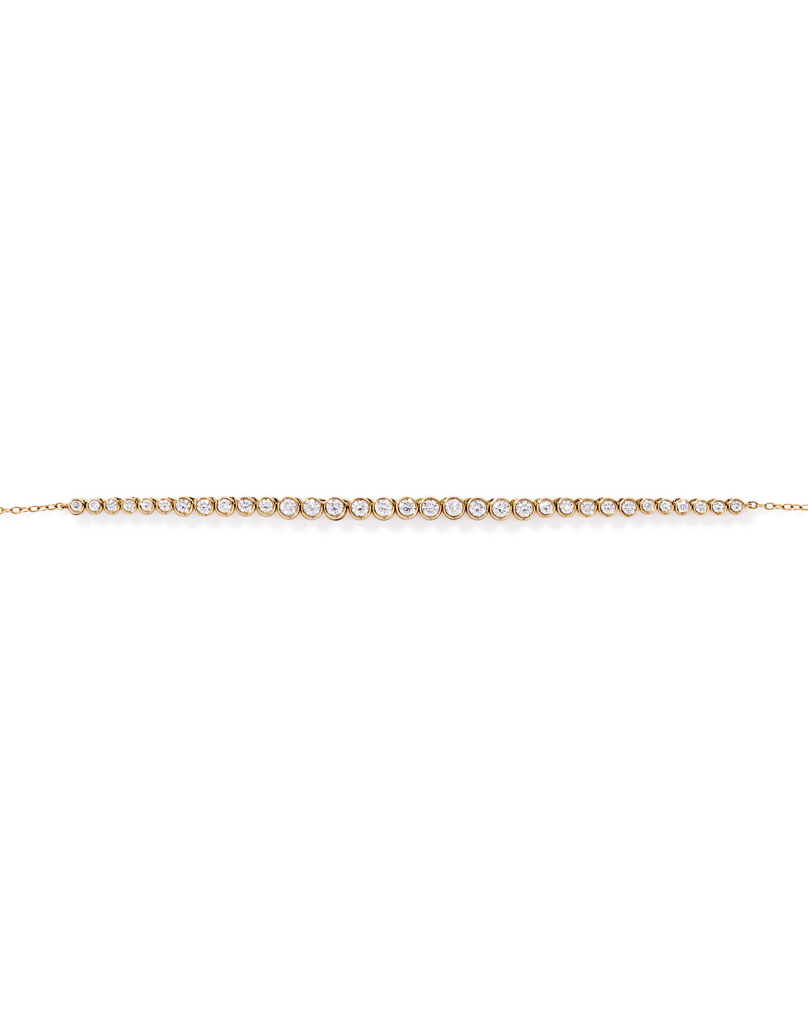 1.00 Carat TW Laboratory-Grown Diamond Tennis Necklace in 10kt Yellow Gold