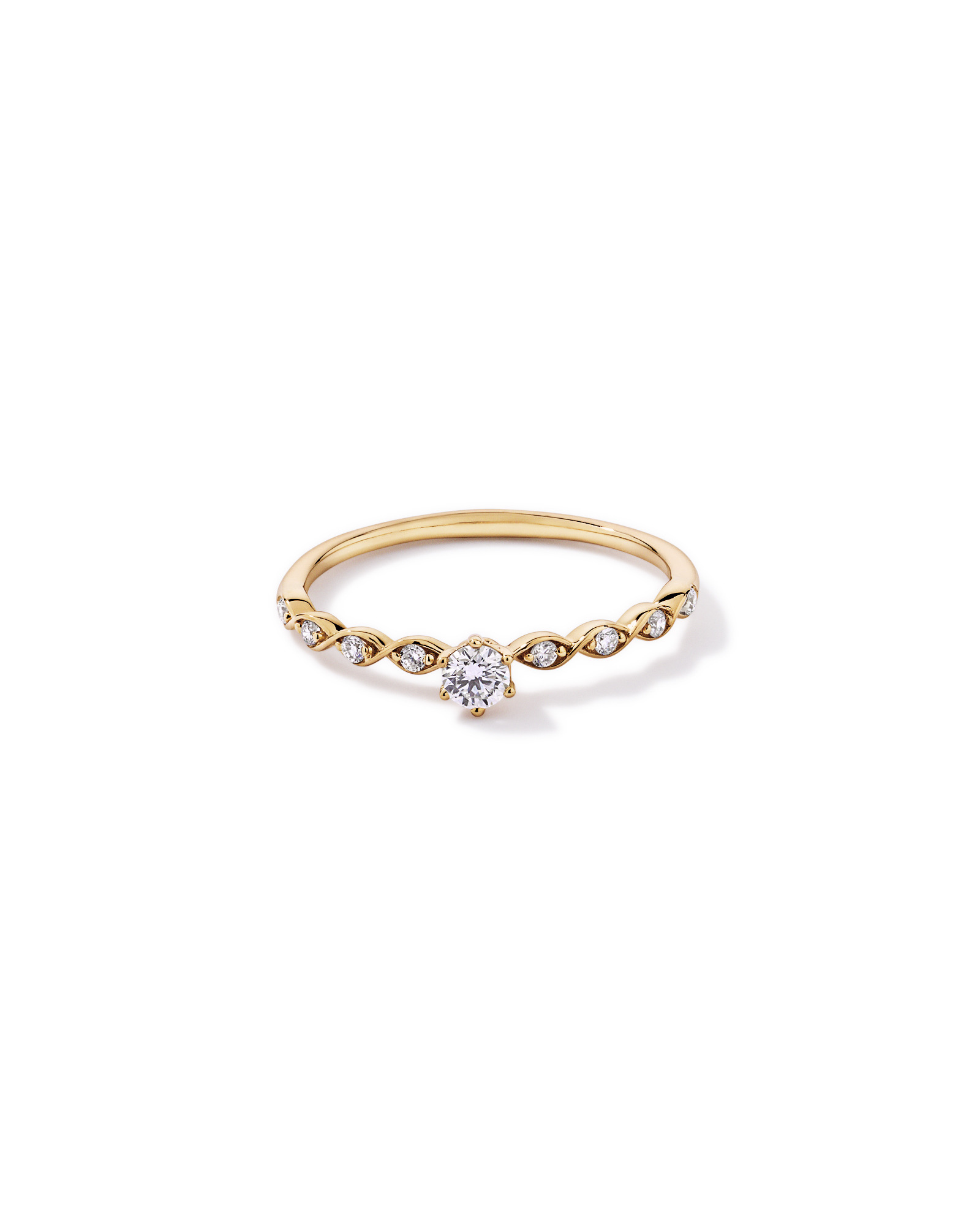 0.17TW Round Brilliant Laboratory-Grown Diamond Promise Ring 10kt Gold