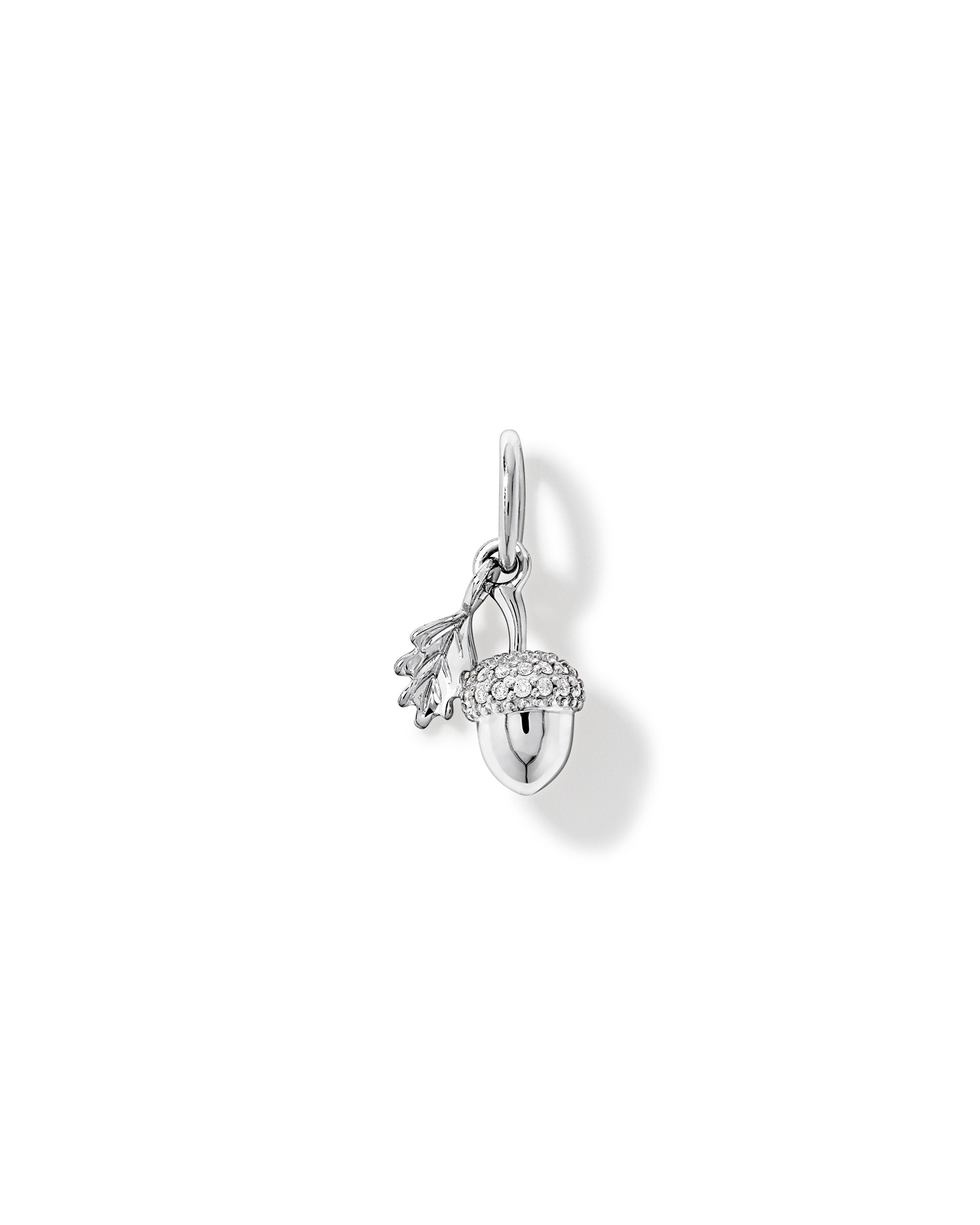 Pendentif Gland du Canada avec diamant en argent sterling