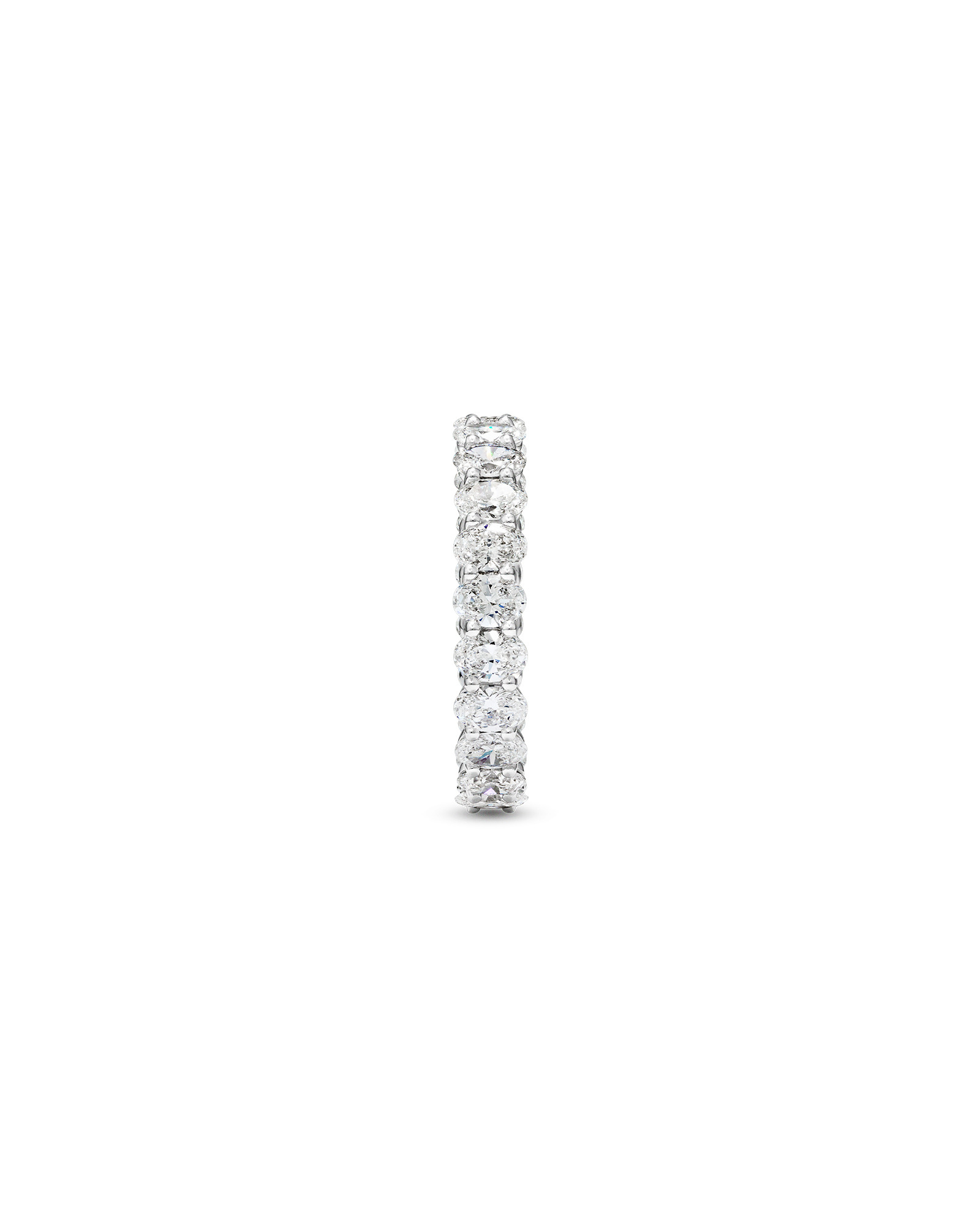 3.15 Carat TW Oval Laboratory-Grown Diamond Eternity Ring in 14kt White Gold