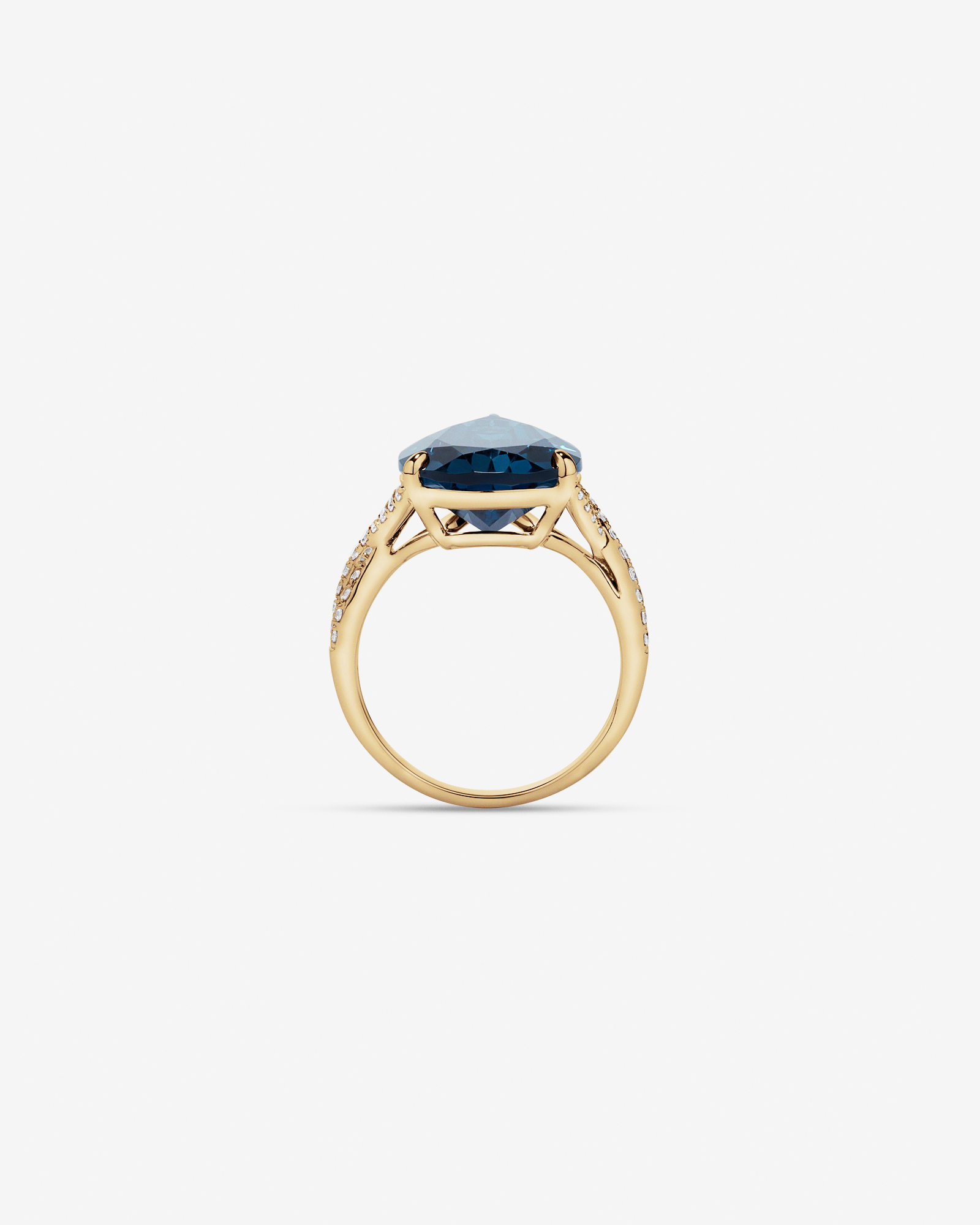 Bague torsadée en diamant London Turtle Cut poire & 0,28 carat TW or jaune 10 carats