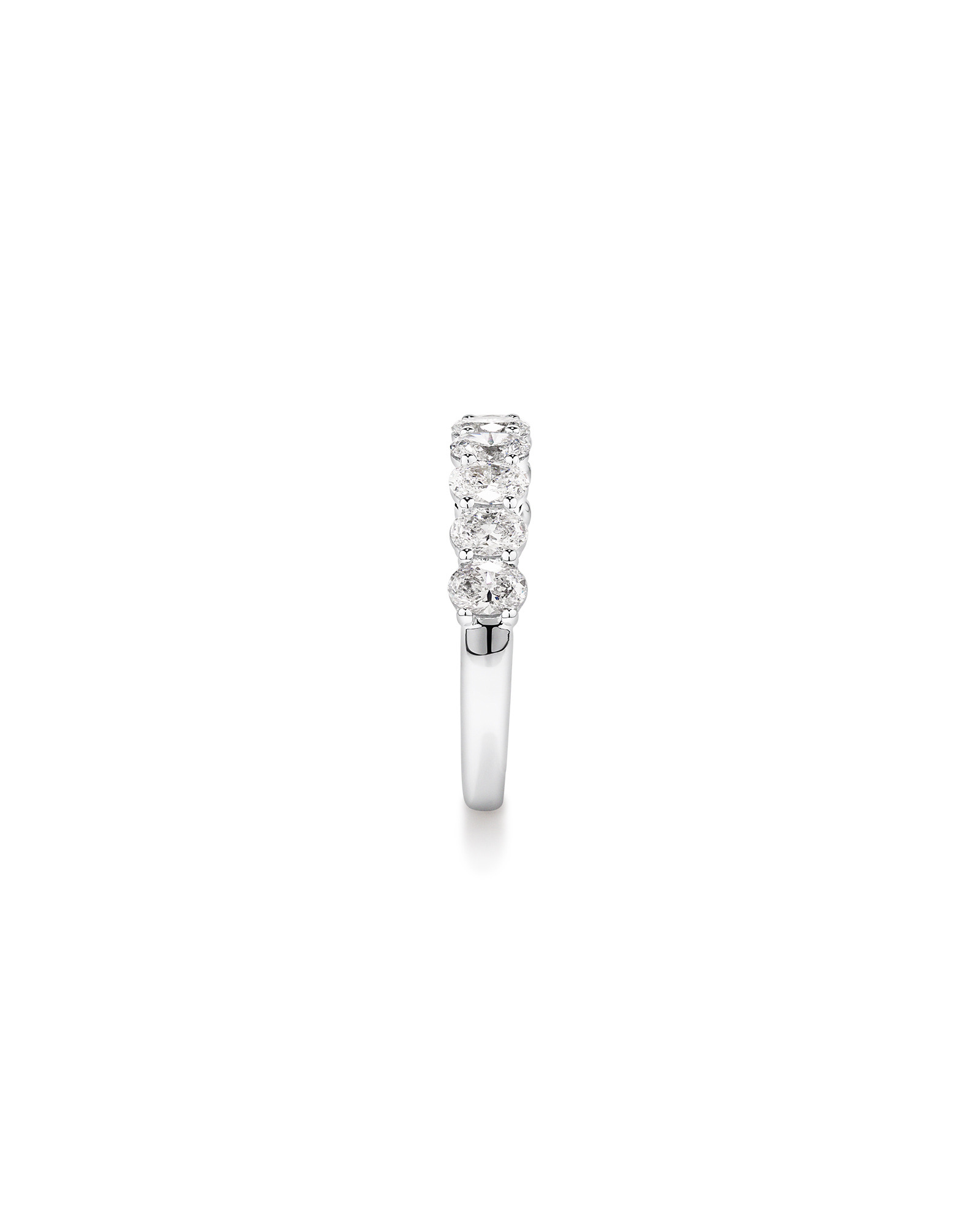 Bague de mariage en diamant ovale cultivée laboratoire 1,17 carat TW or blanc 14 carats
