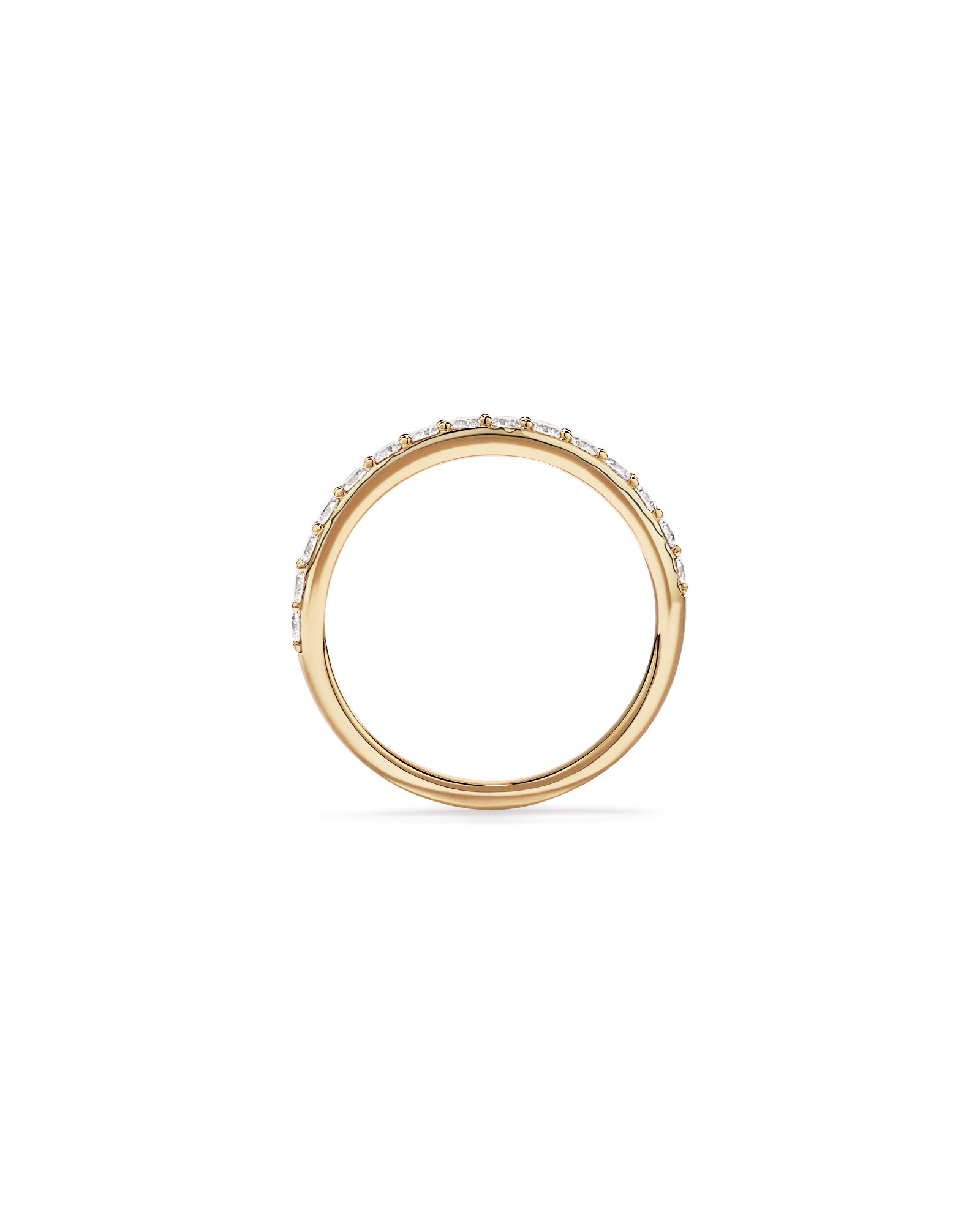 0.50TW Round Brilliant Laboratory-Grown Diamond Wedding Band in 14kt Yellow Gold