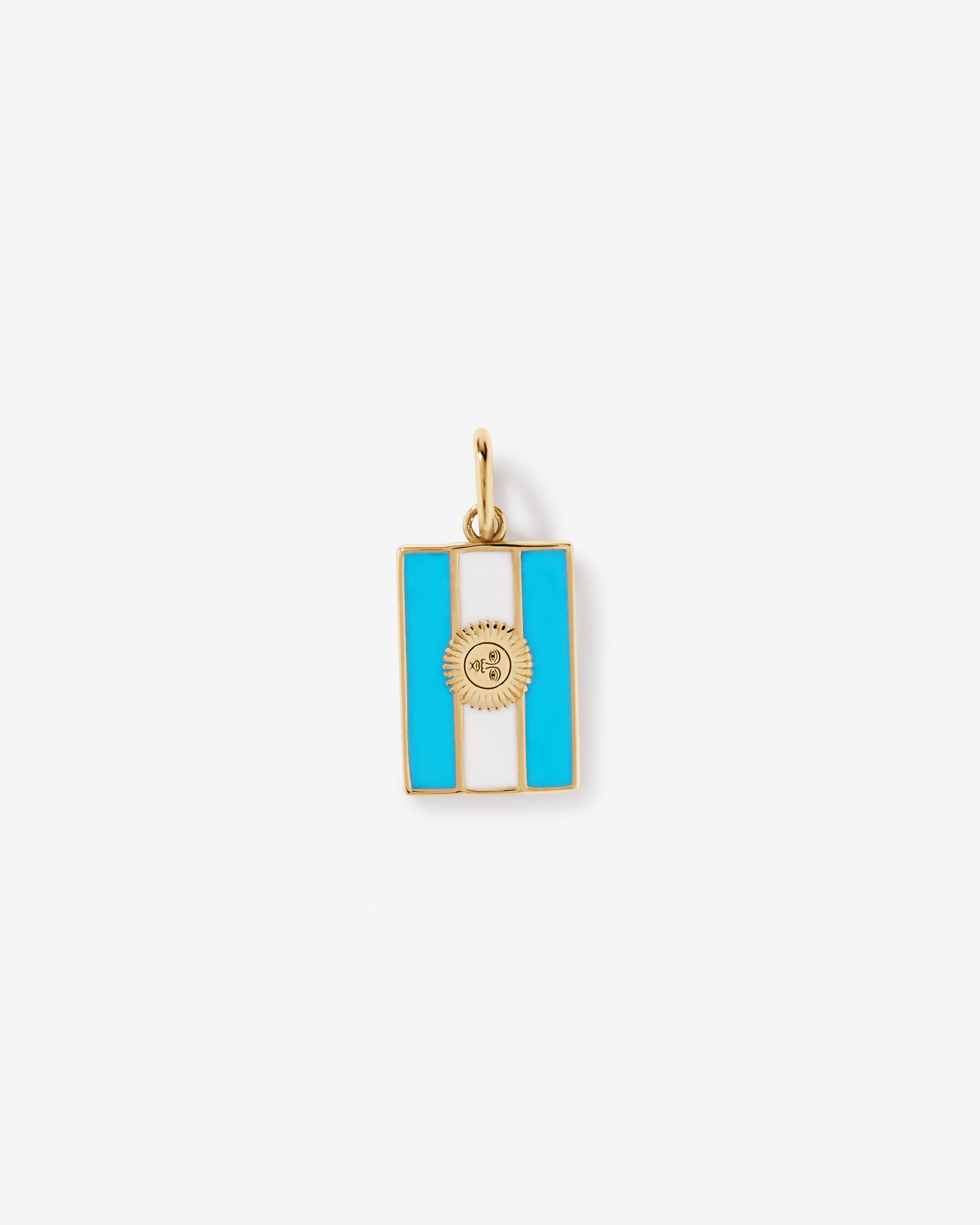 Pendentif du drapeau argentin en vermeil 18Kt