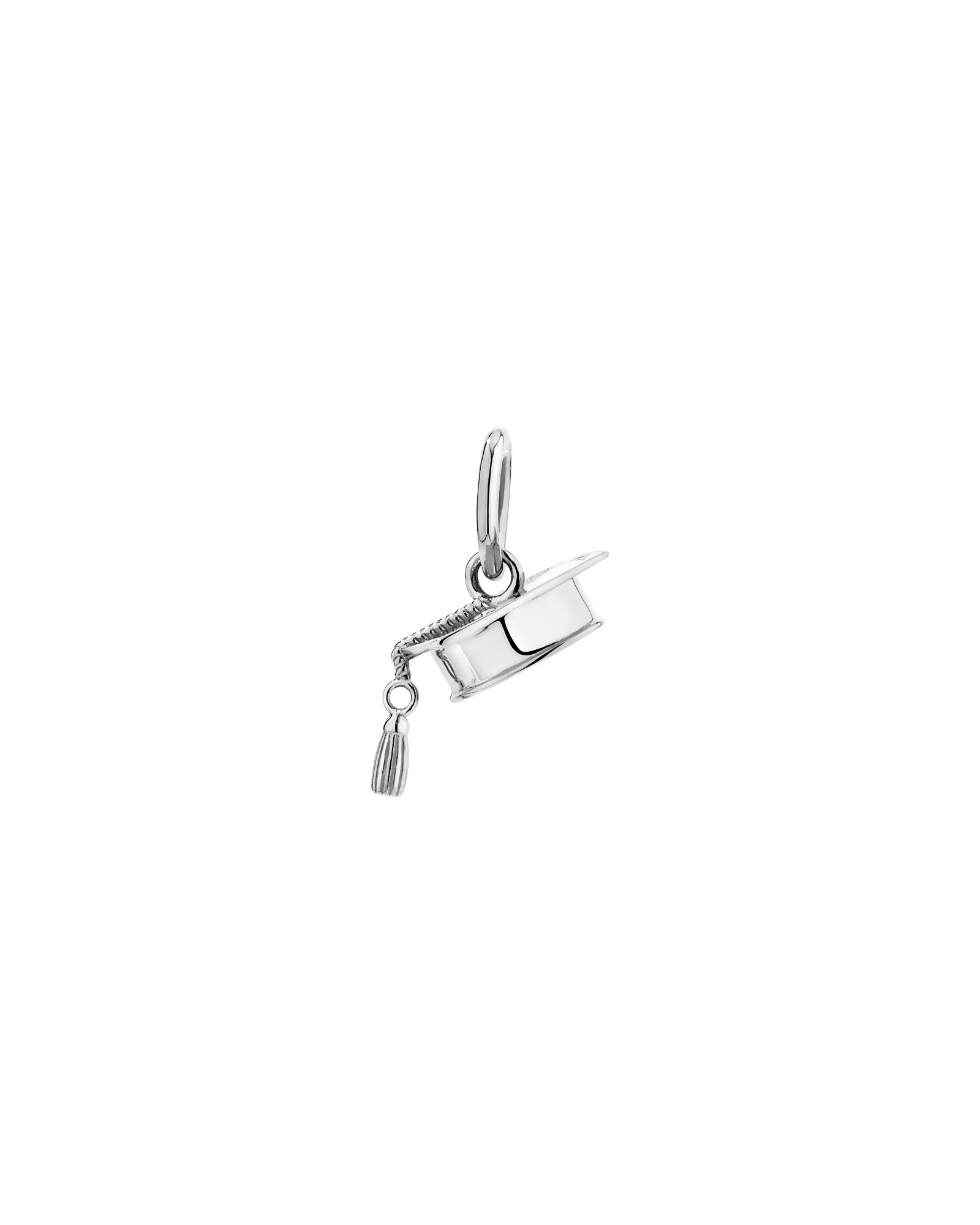 Pendentif Mortier de Graduation avec Accent de Diamant en Argent Sterling