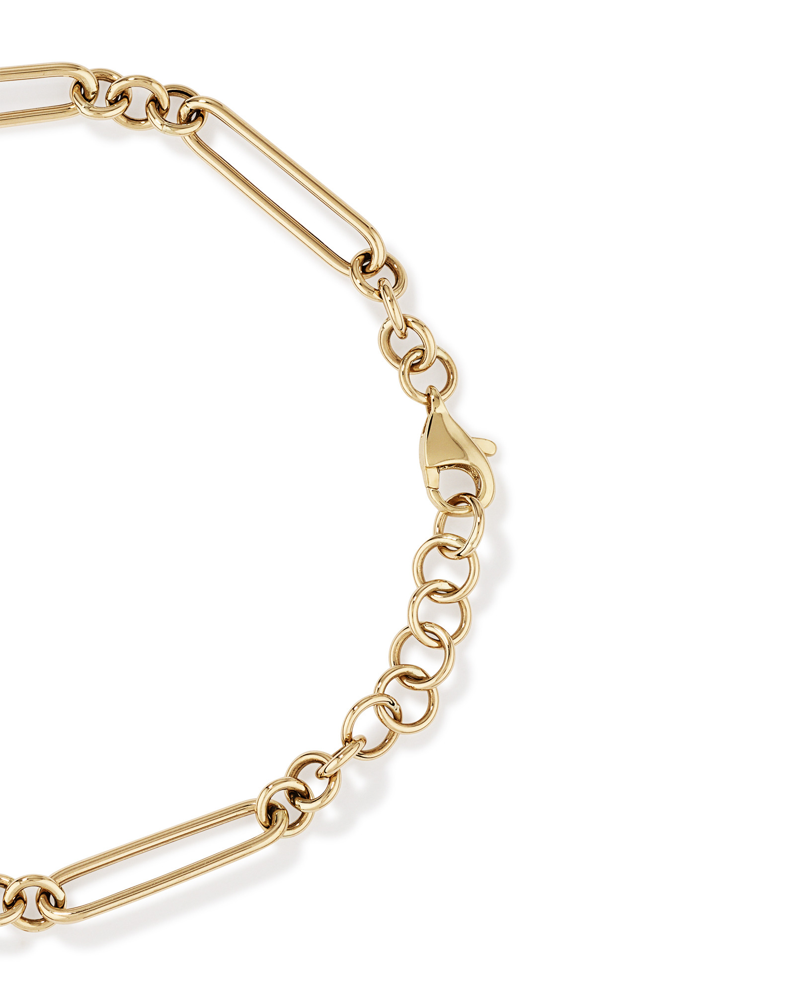 Paperclip 3 and 1 Bracelet in 10kt Yellow Gold