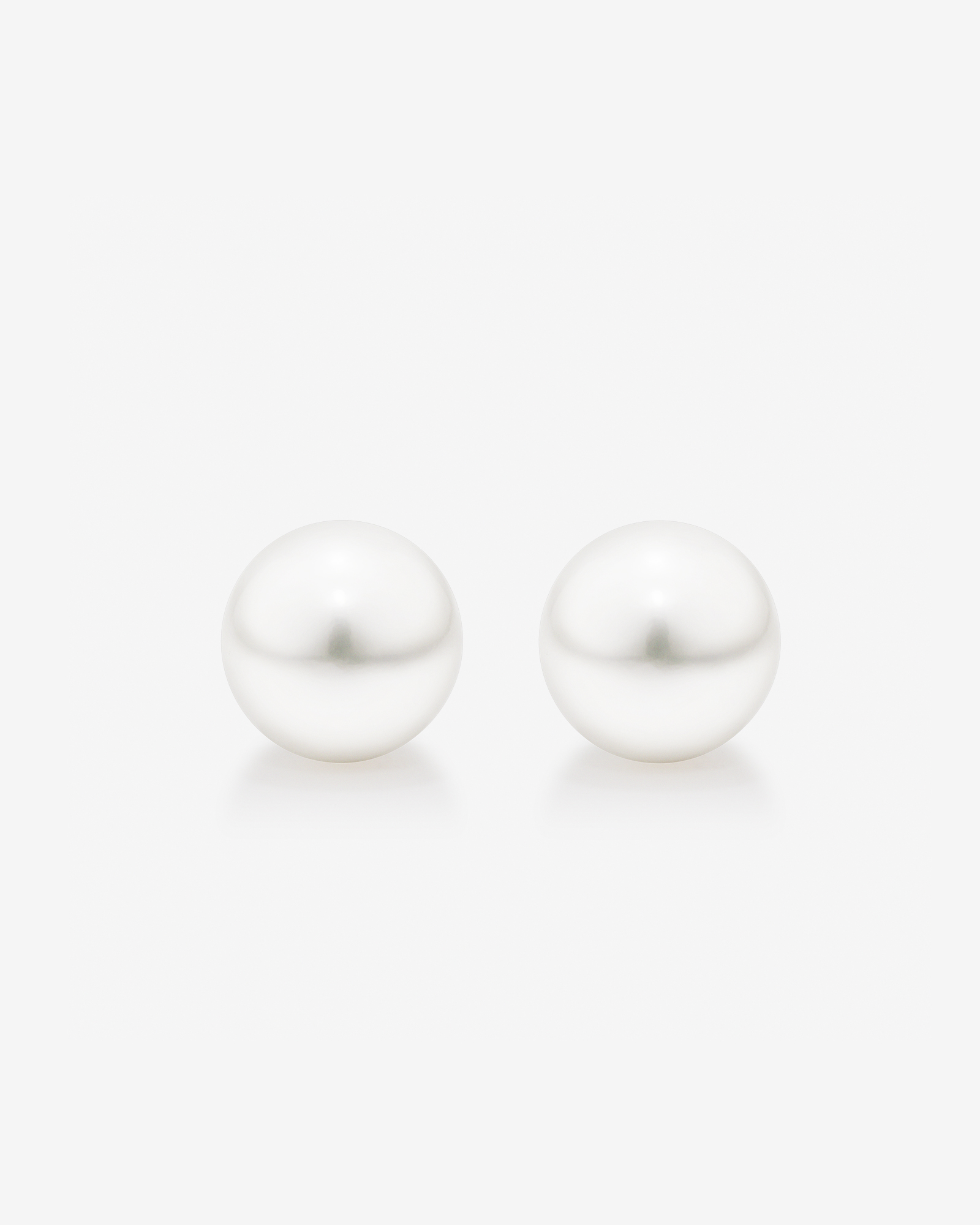 Front & Back Stud Earrings with Button Cultured Freshwater Pearls in Sterling Silver