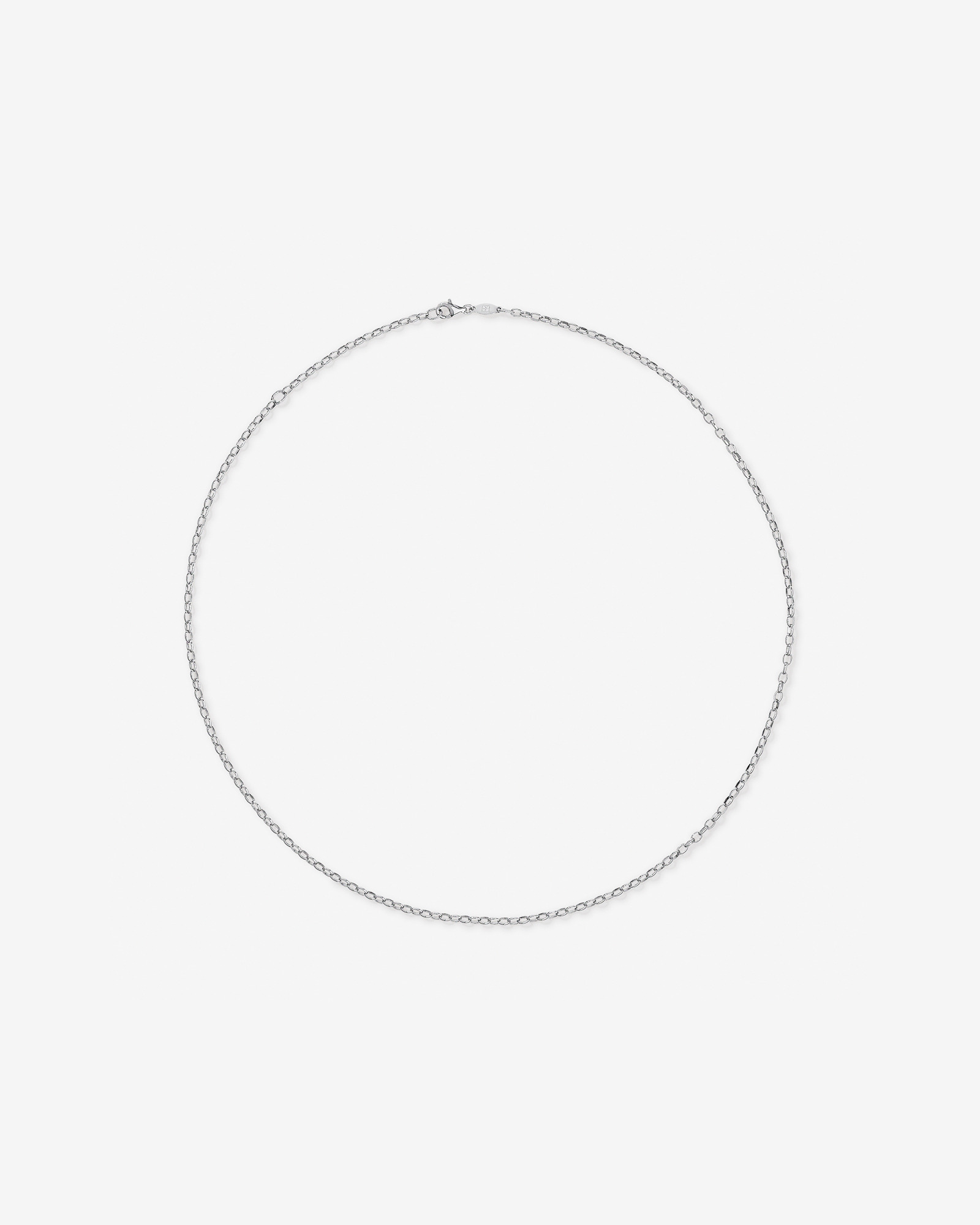 Collier Chaîne Belcher Ovale 50Cm (20") De Largeur 2,5Mm En Argent Sterling