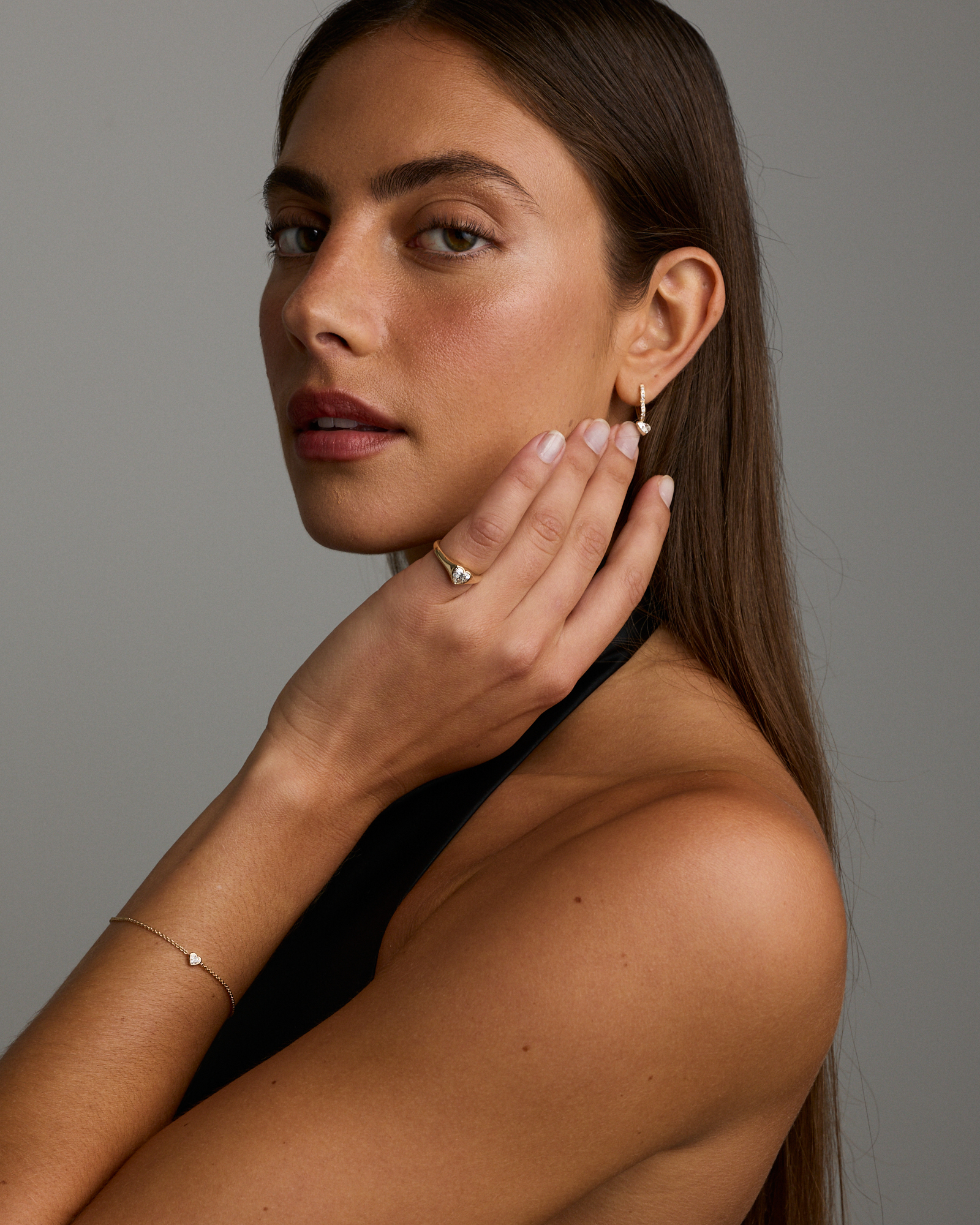 0.70 Carat TW Laboratory-Grown Diamond Heart Ring 10kt Yellow Gold