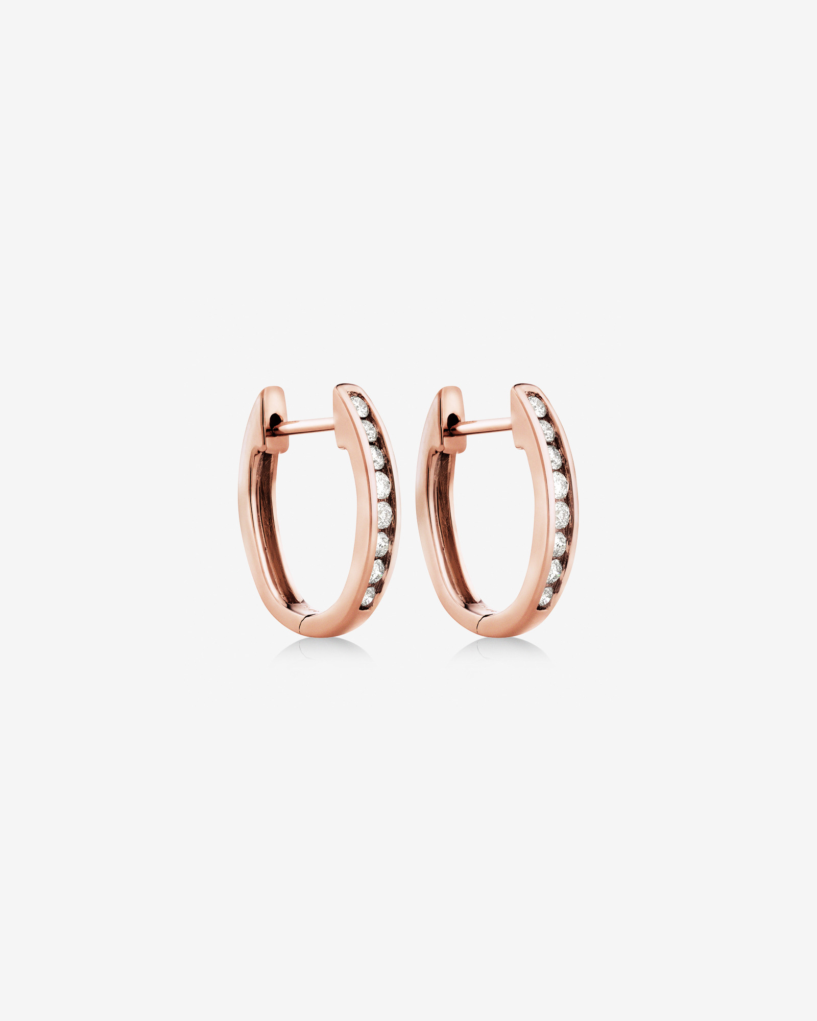 Huggie Earrings with 0.25 Carat TW of Diamonds 10kt Rose Gold