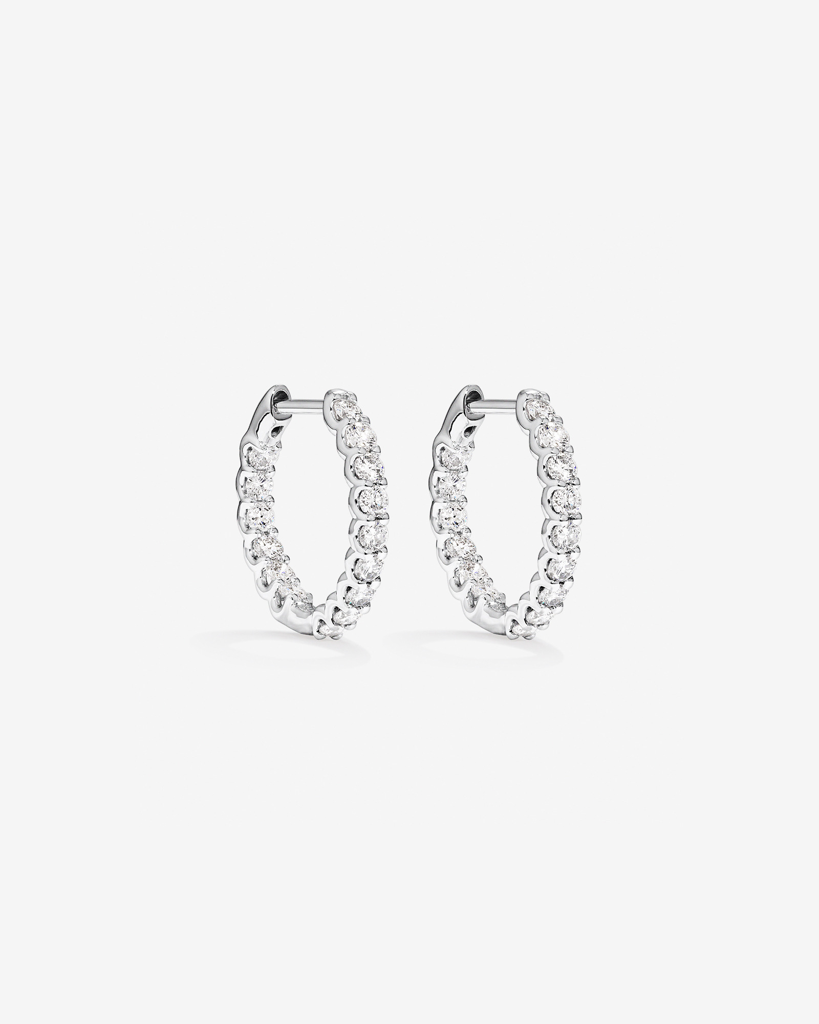 Boucles d’oreilles en diamant créées en laboratoire 1,00 carat TW serties en or blanc 10 carats