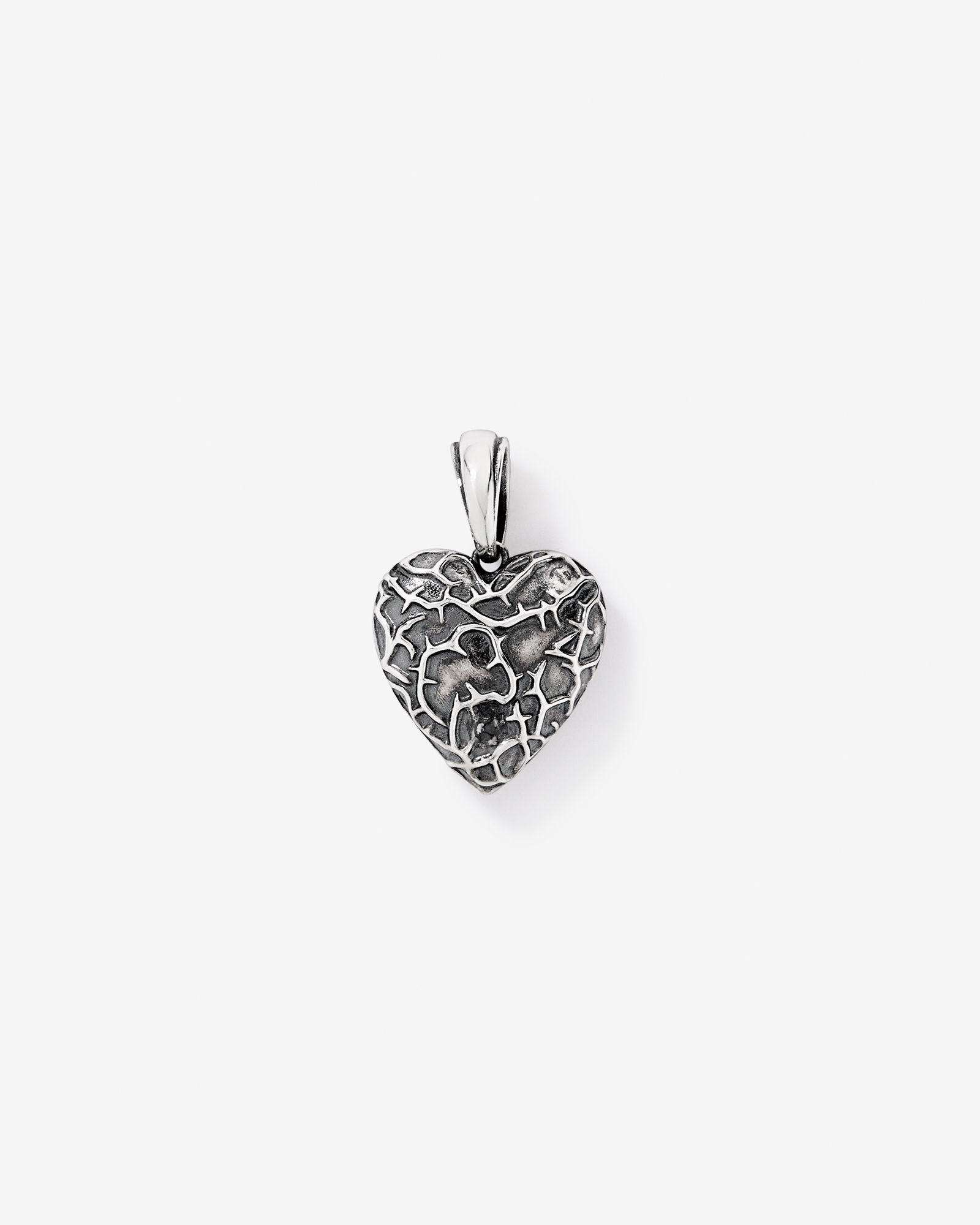 Thorny Heart Pendant in Sterling Silver