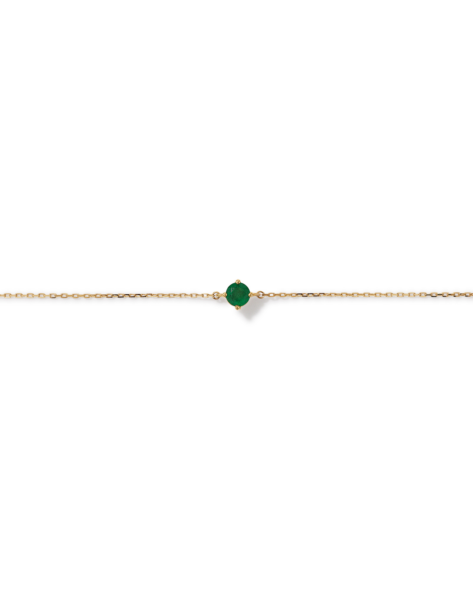 Bracelet with Emerald in 10kt Yellow Gold
