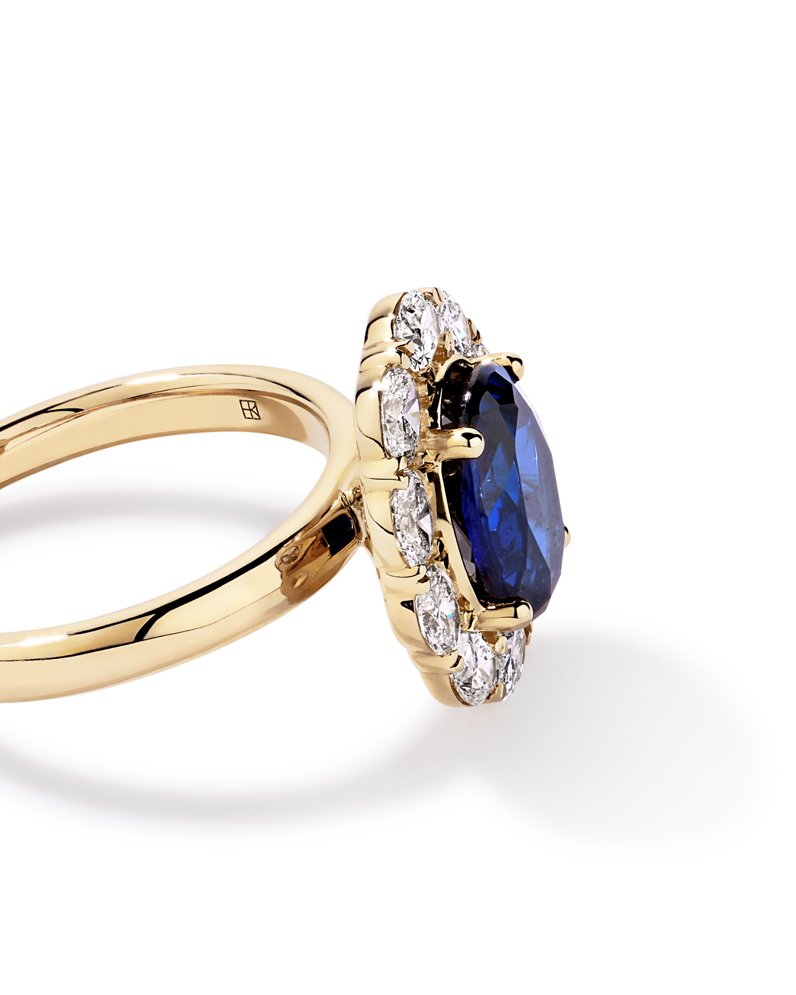 Created Sapphire & 0.97 Carat TW Laboratory-Grown Diamond Ring 10kt Gold