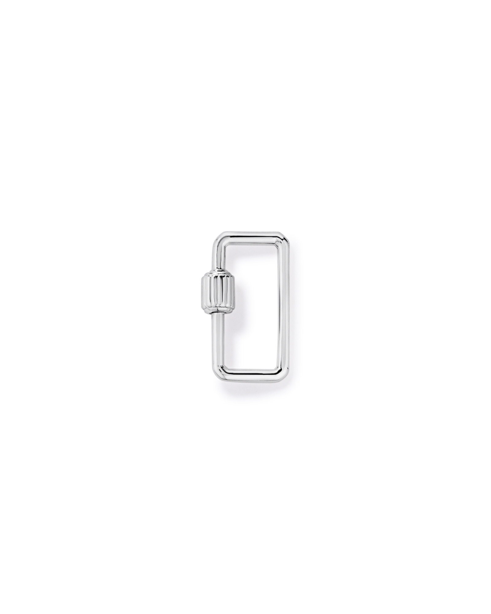 Cut Corner Carabiner Micro Connector in Sterling Silver