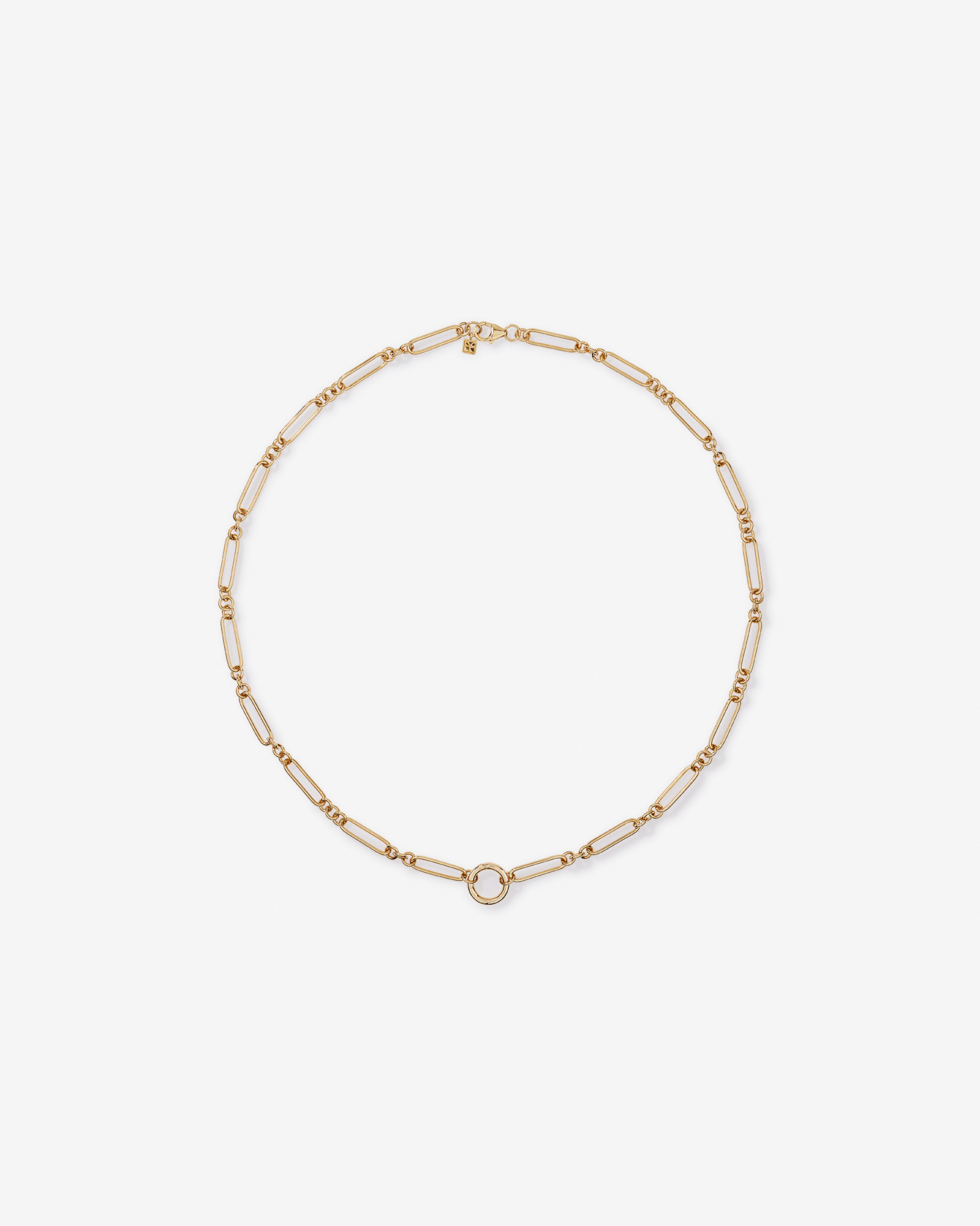 50cm (20") 3 and 1 Paperclip Open Pendant Chain in 10kt Yellow Gold