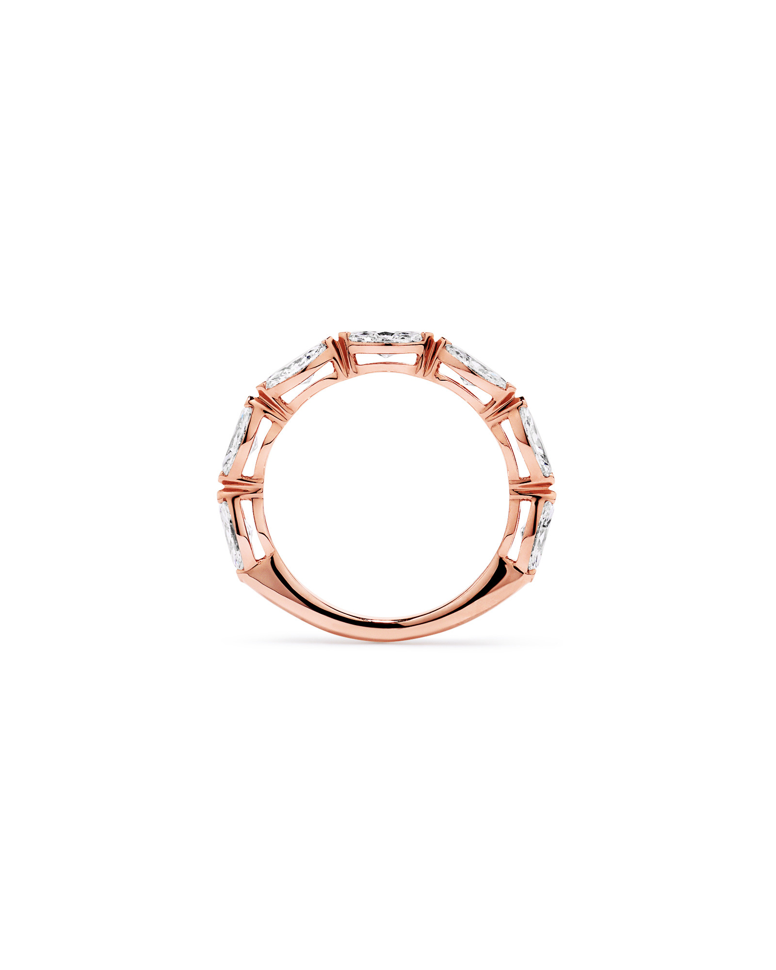 1.40 Carat TW East-West Marquise Laboratory-Grown Diamond Wedding Ring 14kt Rose Gold