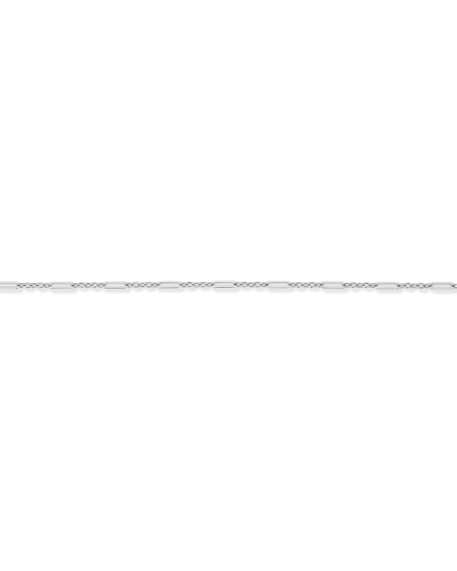 Trombone fin de 19 cm (7,5 po) et 3 mm de largeur Bracelet à chaîne alternée 3 et 1 en argent sterling