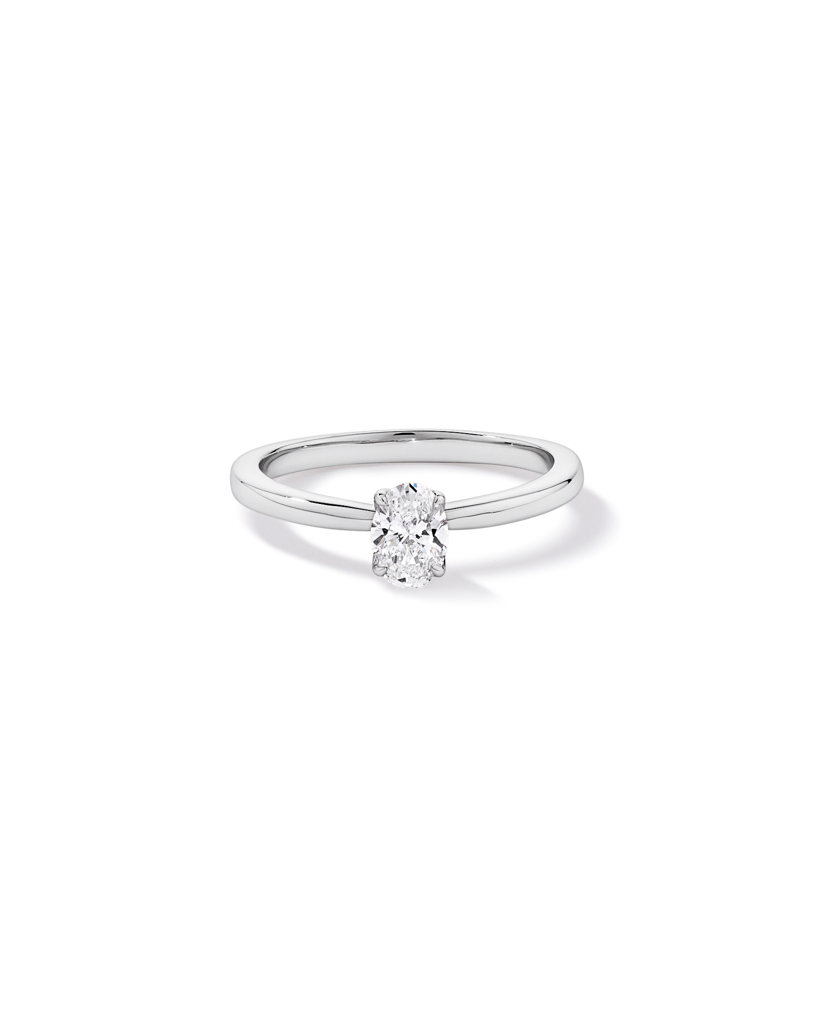 Carat TW Oval Solitaire Ring Recycled Platinum