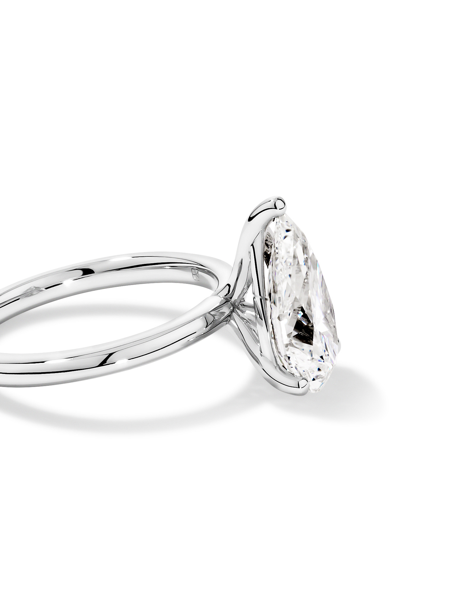 3.00 Carat TW Pear Cut Laboratory-Grown Diamond Solitaire Engagement Ring Platinum