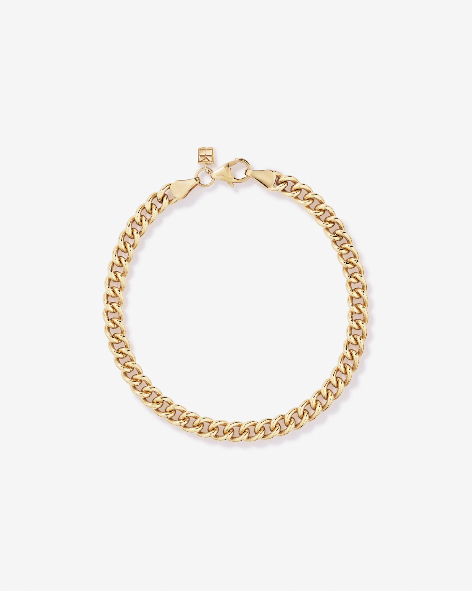 19cm (8") Round Curb Chain in 18kt Vermeil