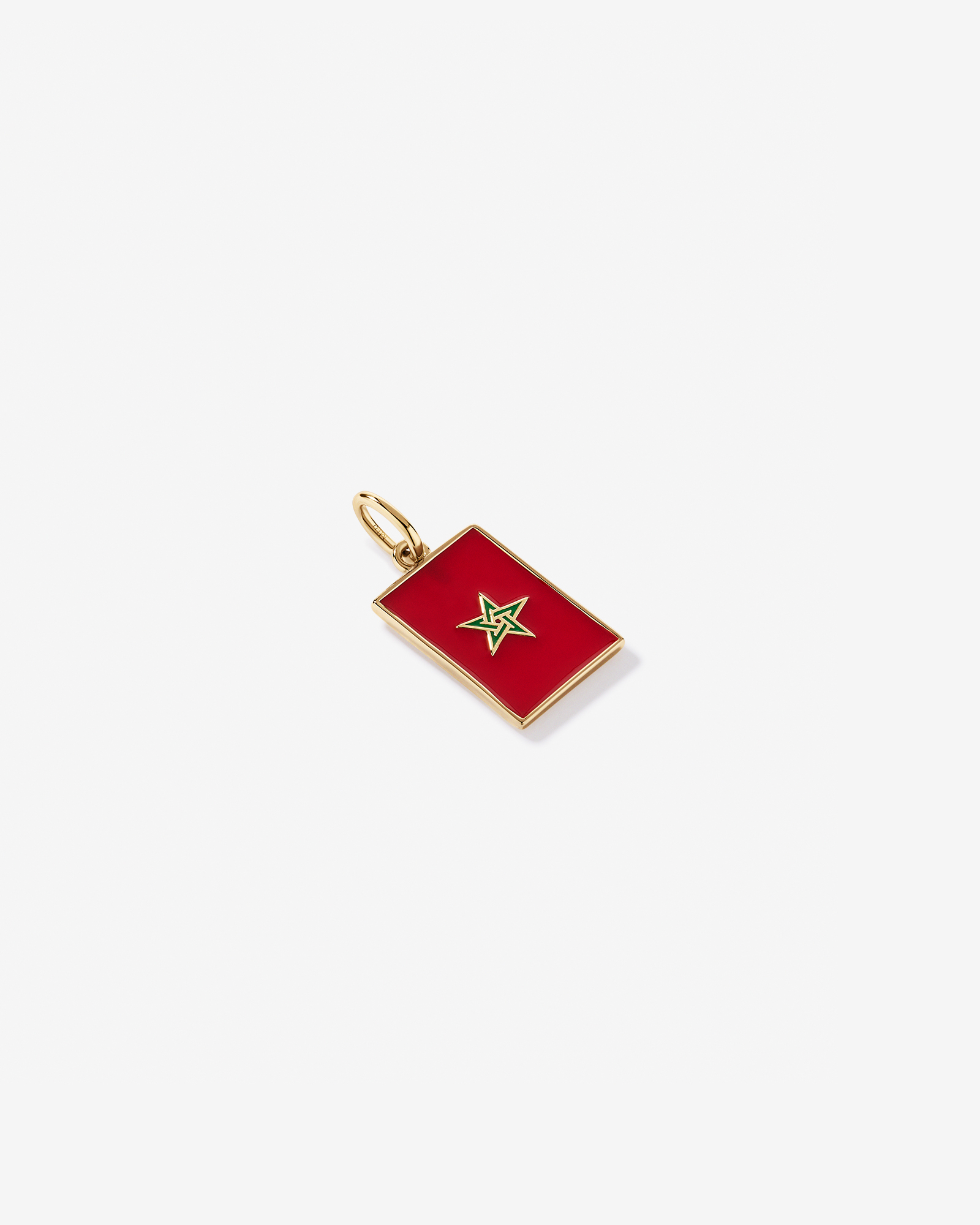 Morocco Flag Pendant in 18Kt Vermeil