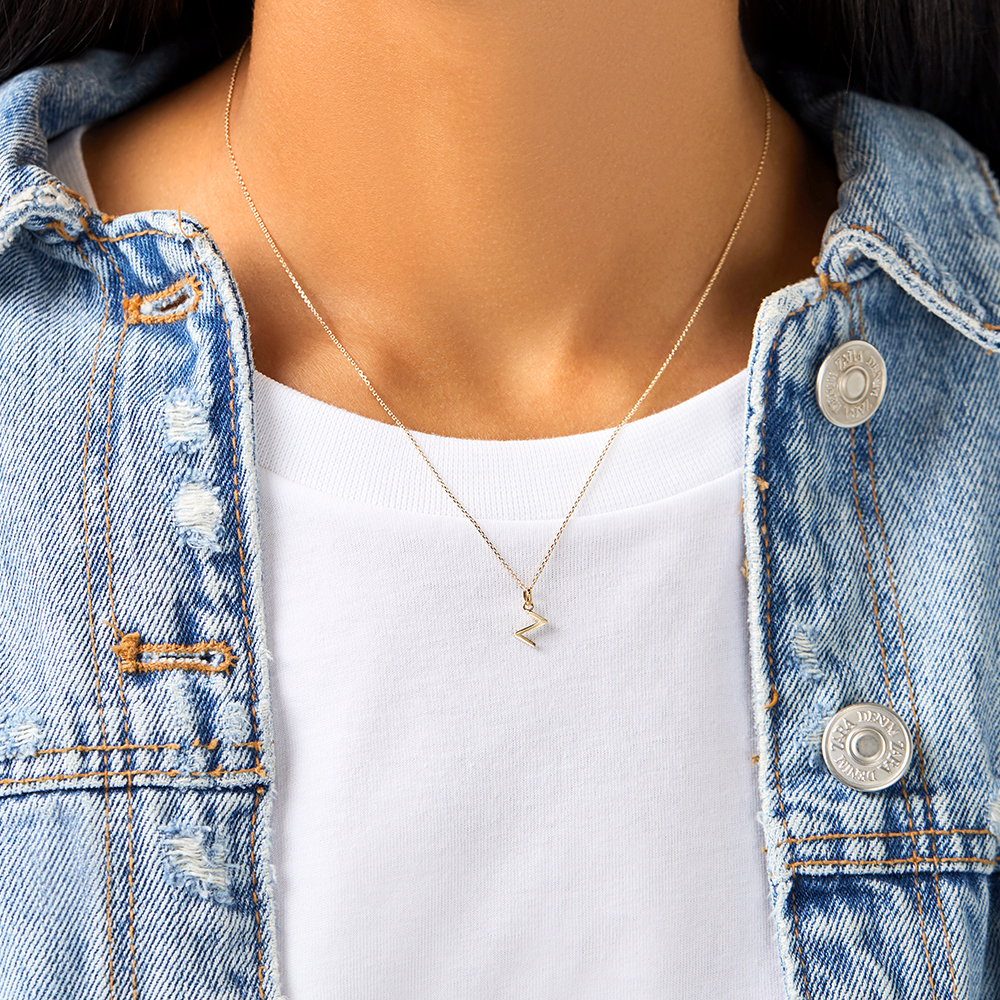 Z Initial Pendant in 10kt Yellow Gold
