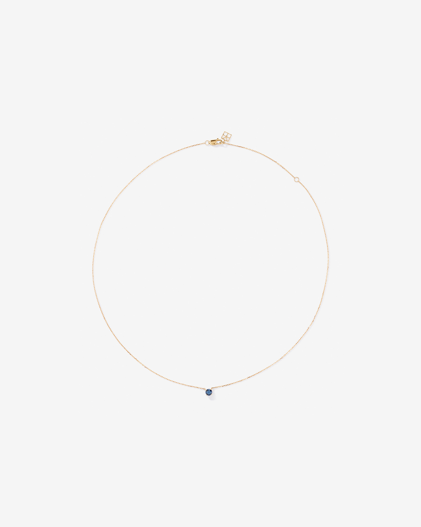 Australian Sapphire Round Cut Necklace in 10kt Yellow Gold