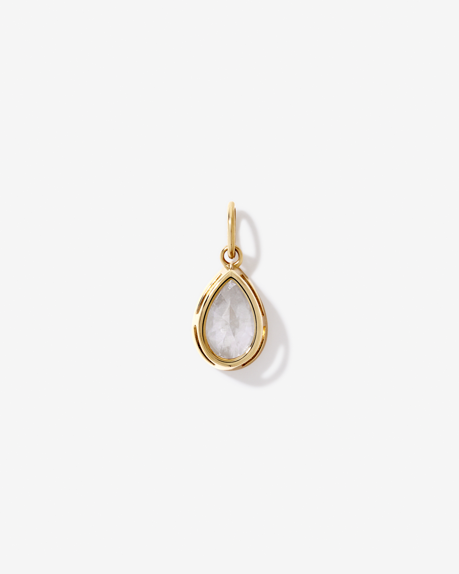Pear-Cut Cubic Zirconia Pendant in 18kt Yellow Gold Vermeil