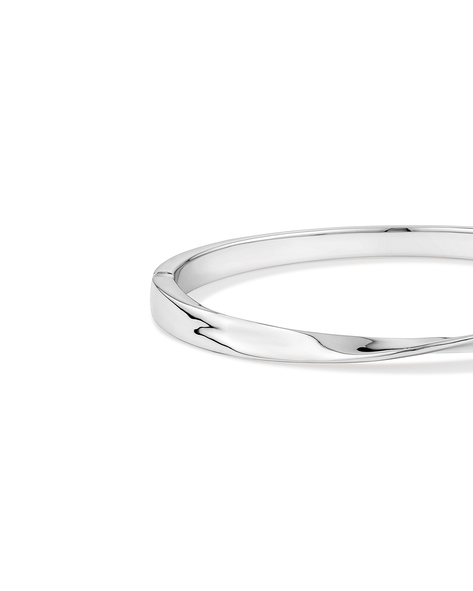 61mm Sculpture Ribbon Bracelet in Sterling Silver