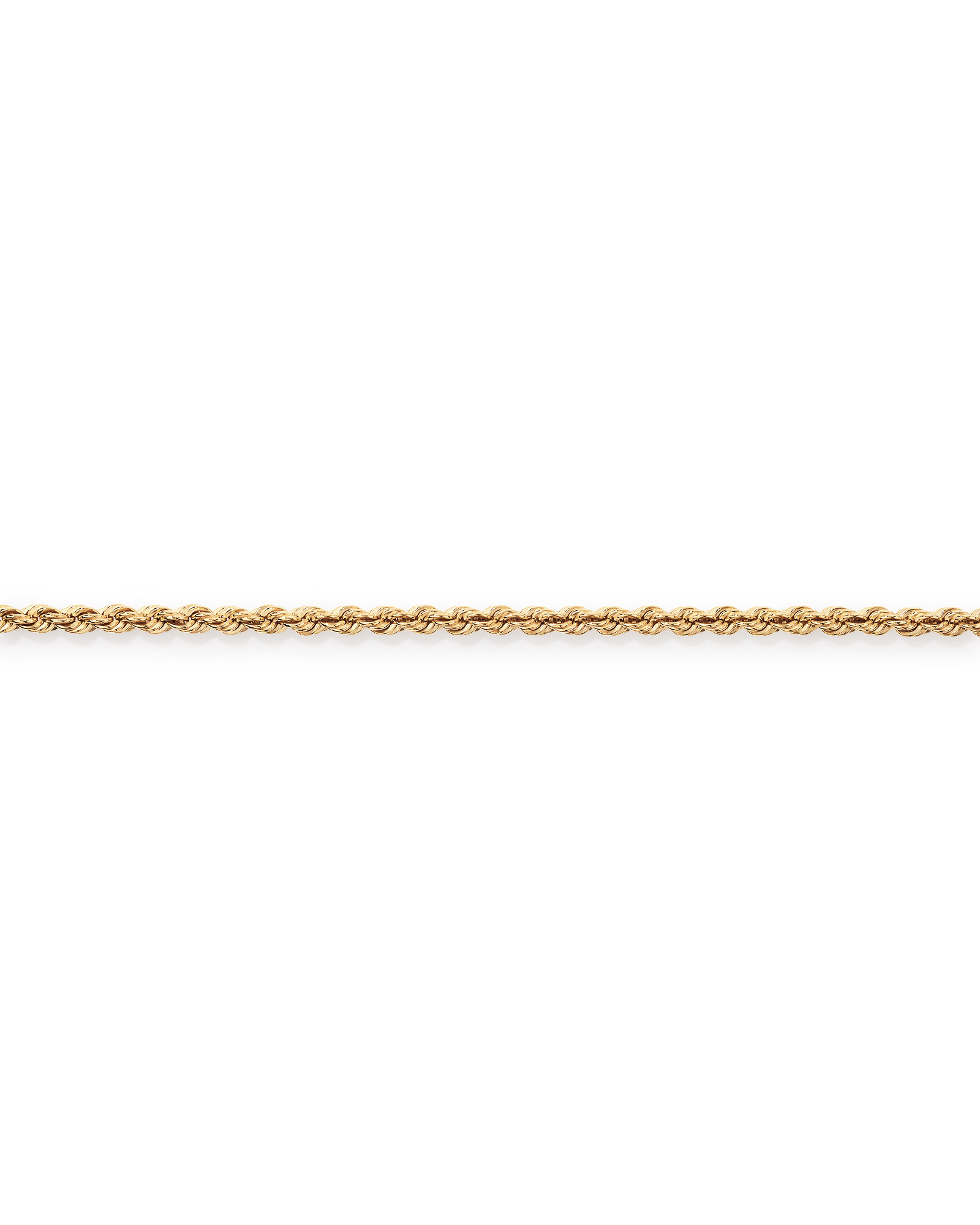 Bracelet corde semi-massif 19 cm en or jaune 10 carats