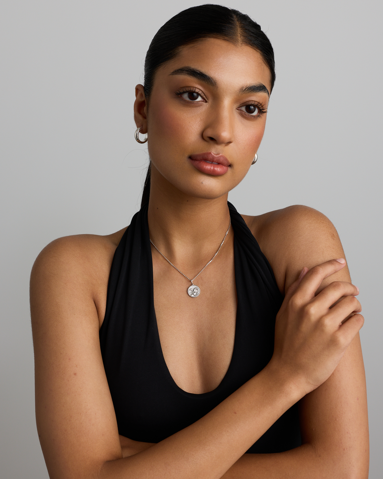 Diamond Accent Aries Zodiac Pendant in Sterling Silver