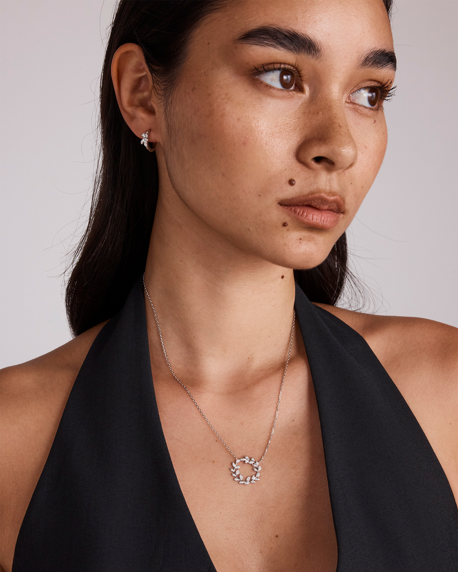 Collier pendentif en zircone cubique en argent sterling