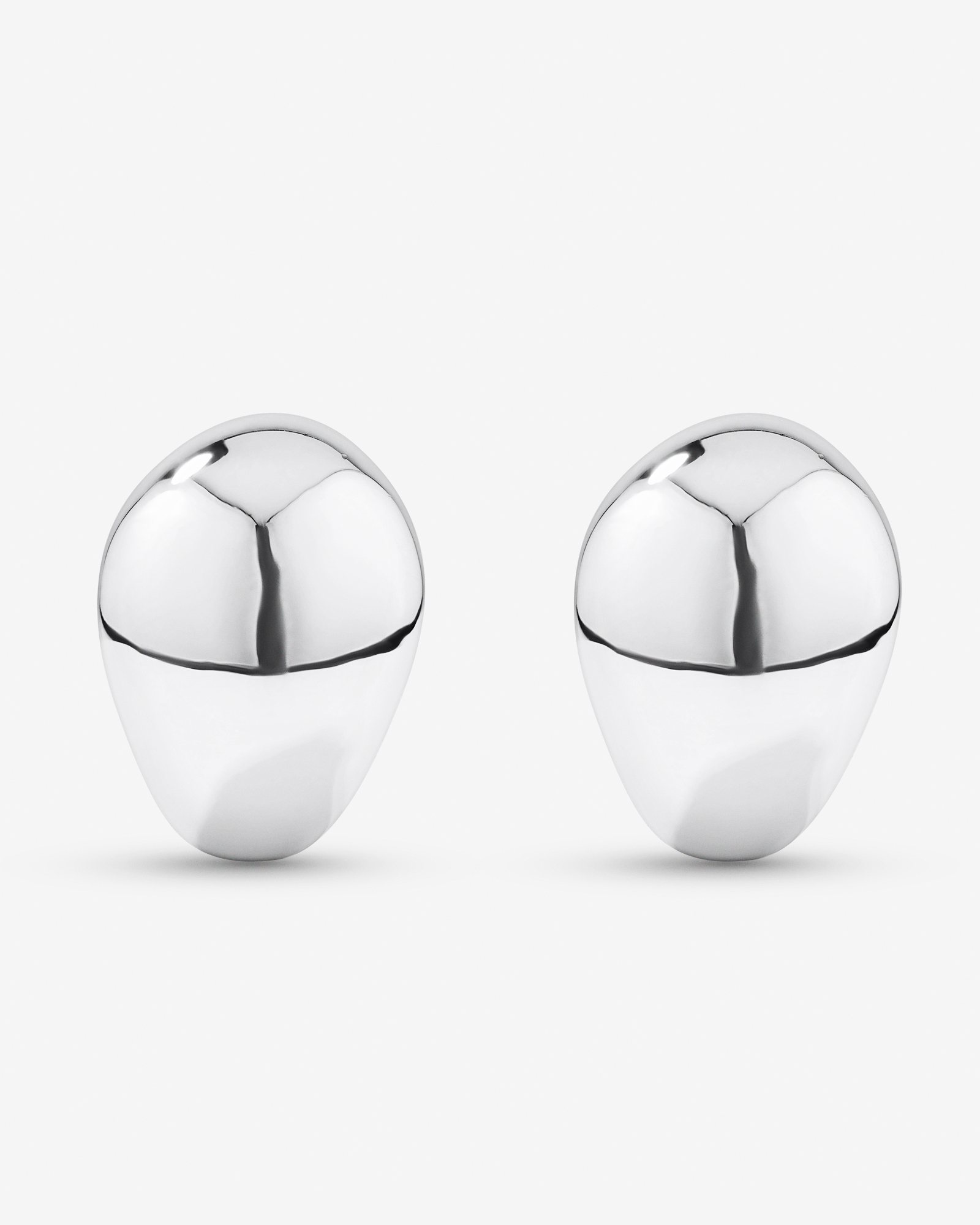 Polished Bold Dome Stud Earrings in Sterling Silver